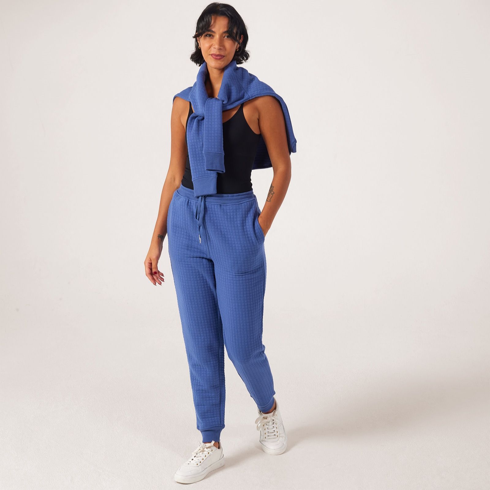 Carole Hochman Grid Knit Jogger Lounge Set