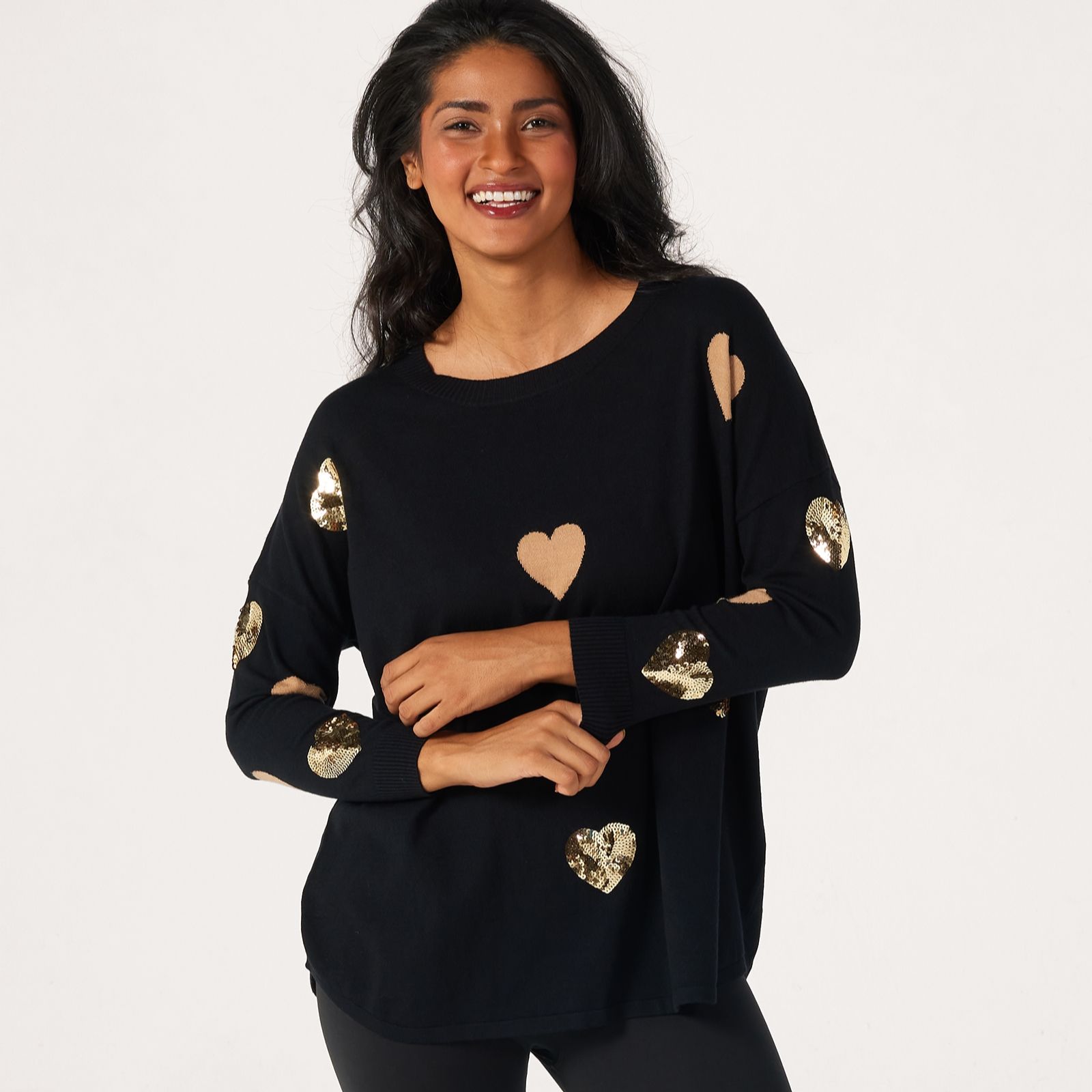 Frank Usher Heart & Sequins Knit Jumper