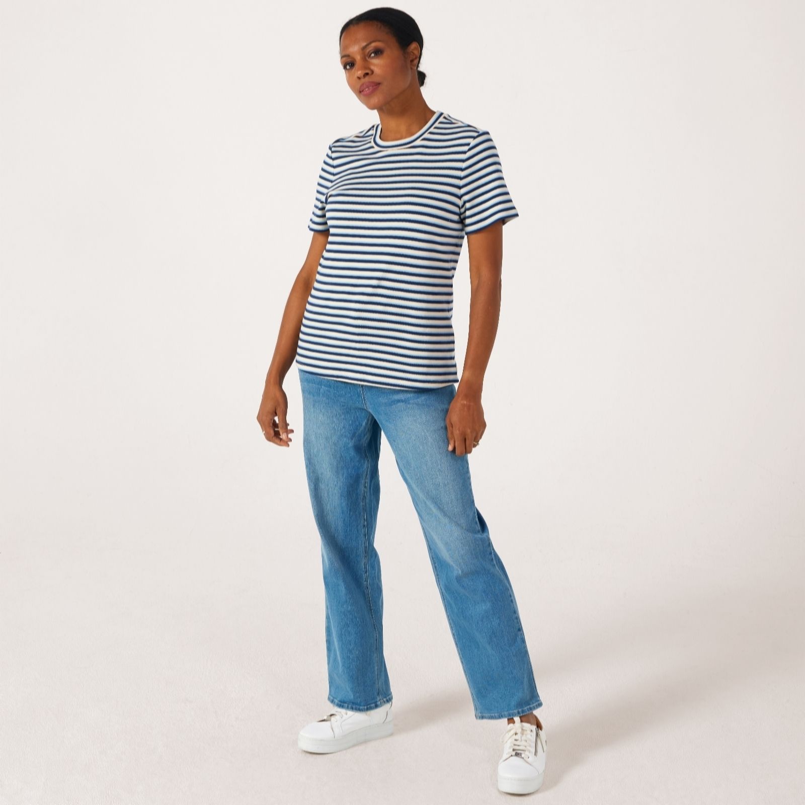 Ben de Lisi Striped Crew Neck T-Shirt