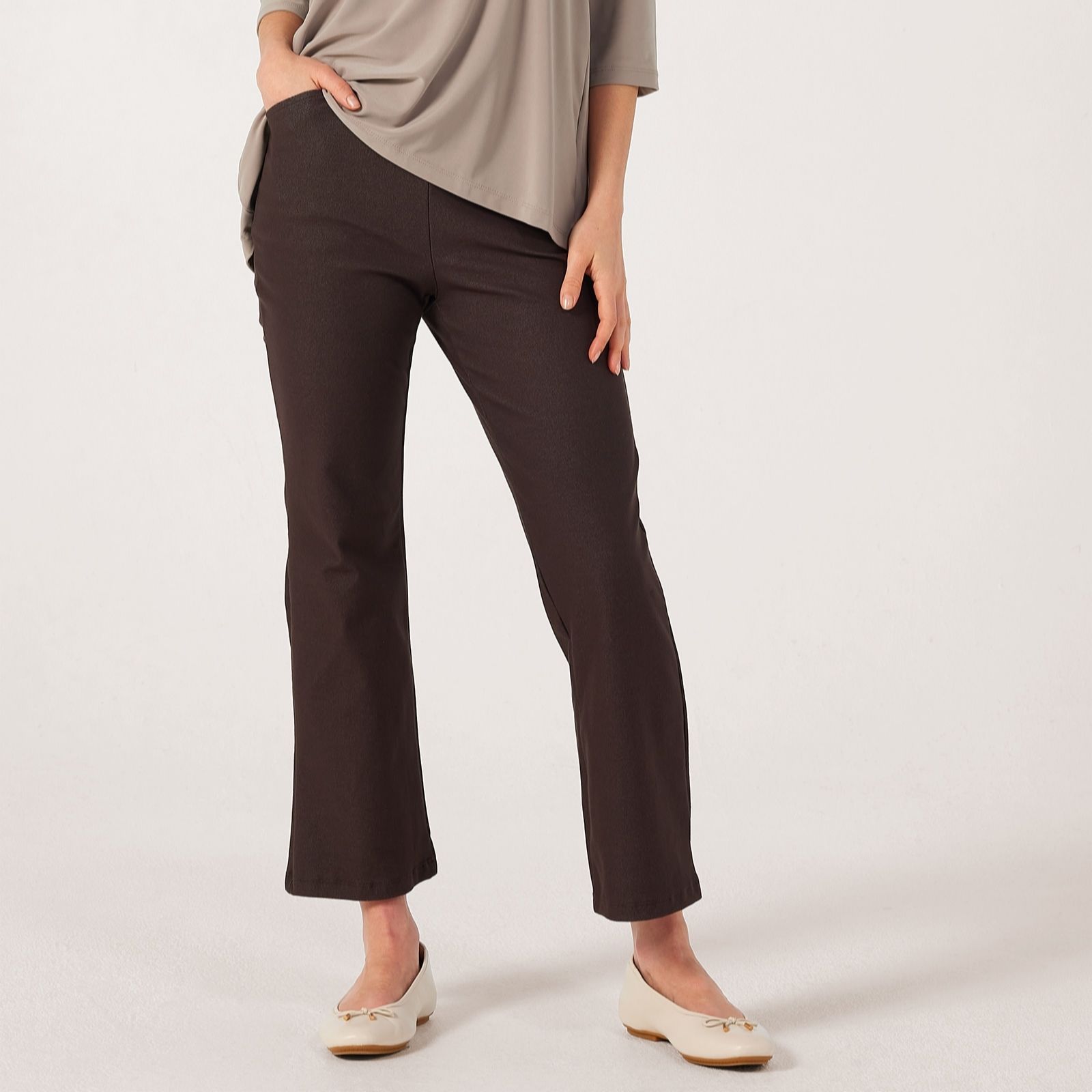 Kim & Co Deluxe Denim Knit Carla Mini Flare Standard Trousers