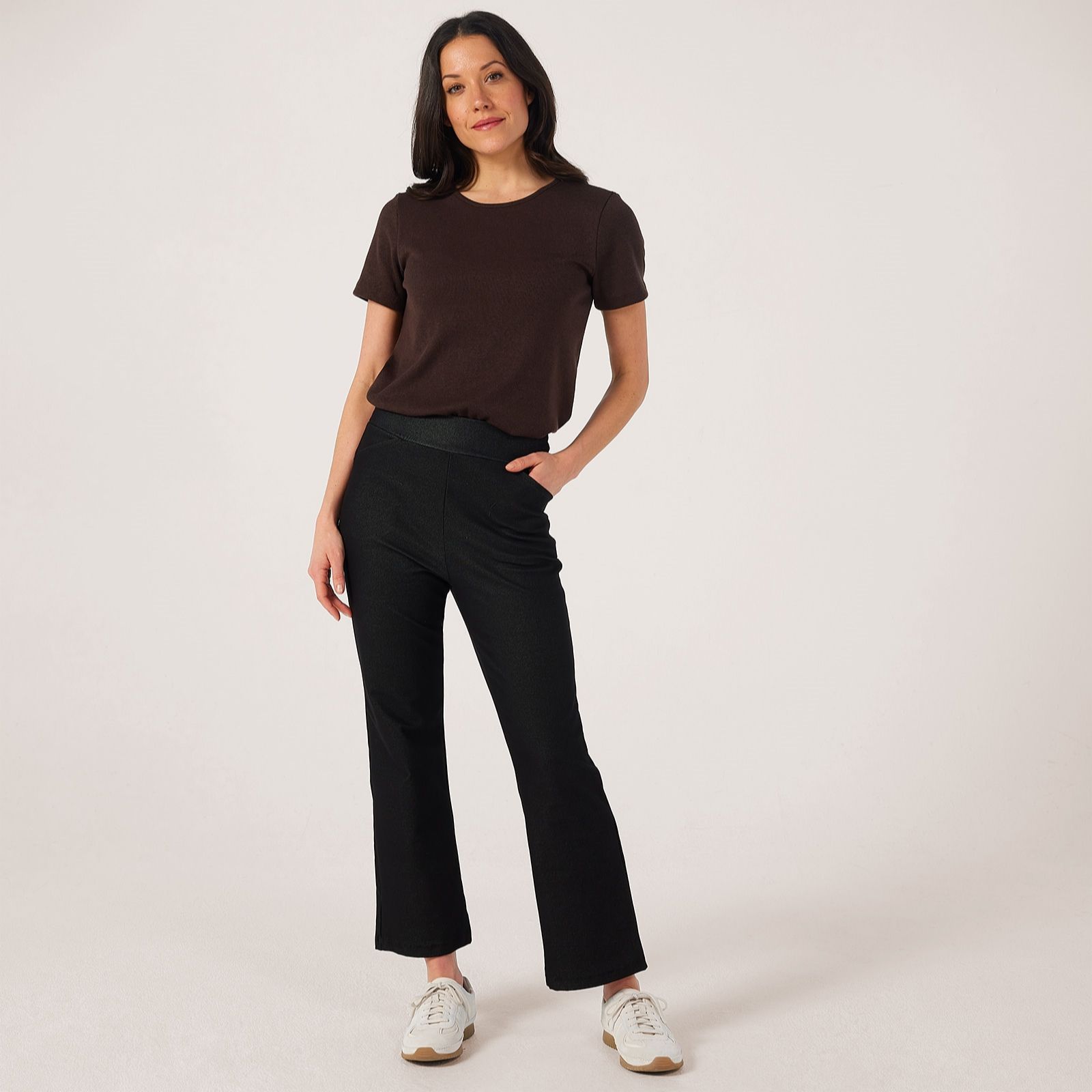 Kim & Co Deluxe Denim Knit Carla Mini Flare Standard Trousers