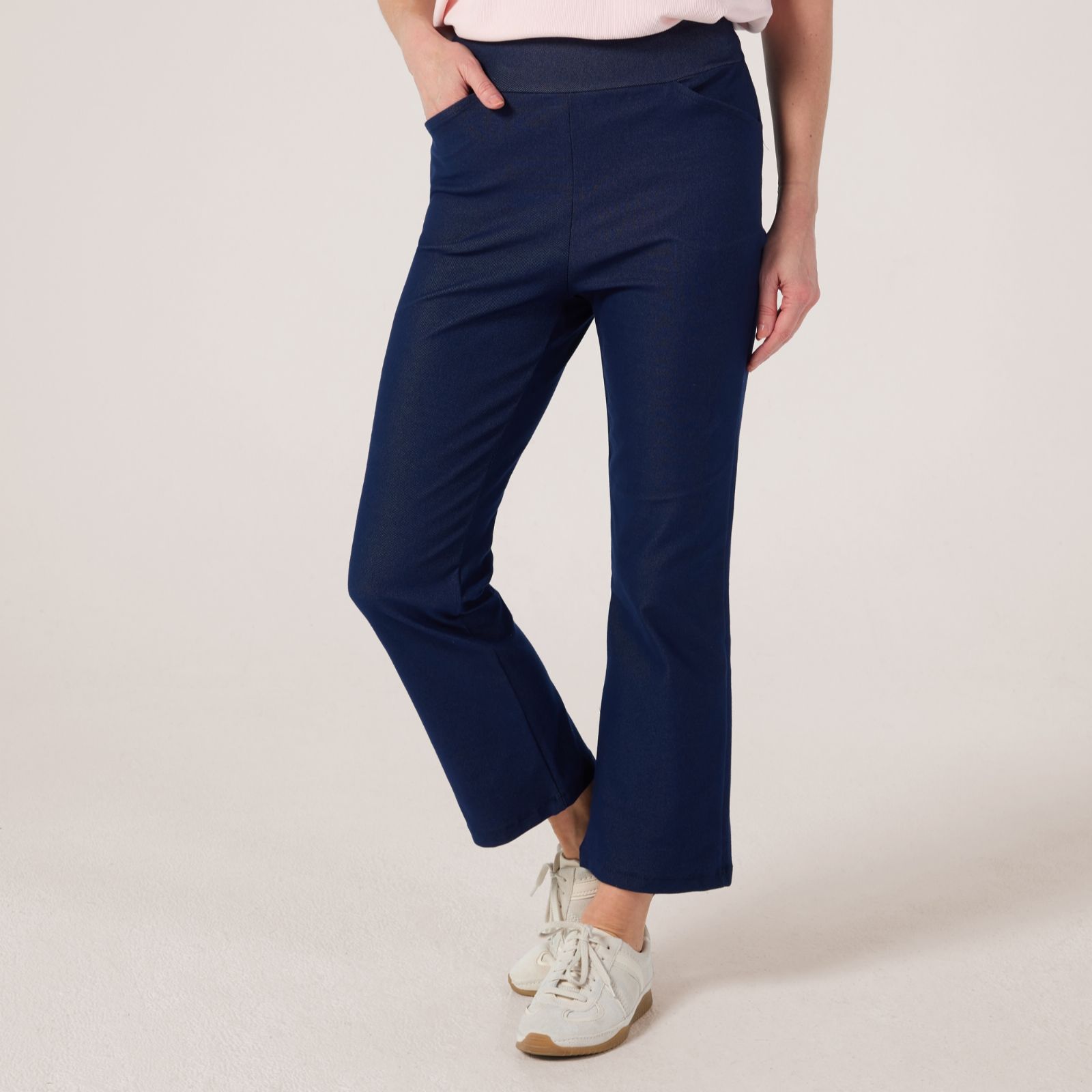 Kim & Co Deluxe Denim Knit Carla Mini Flare Standard Trousers