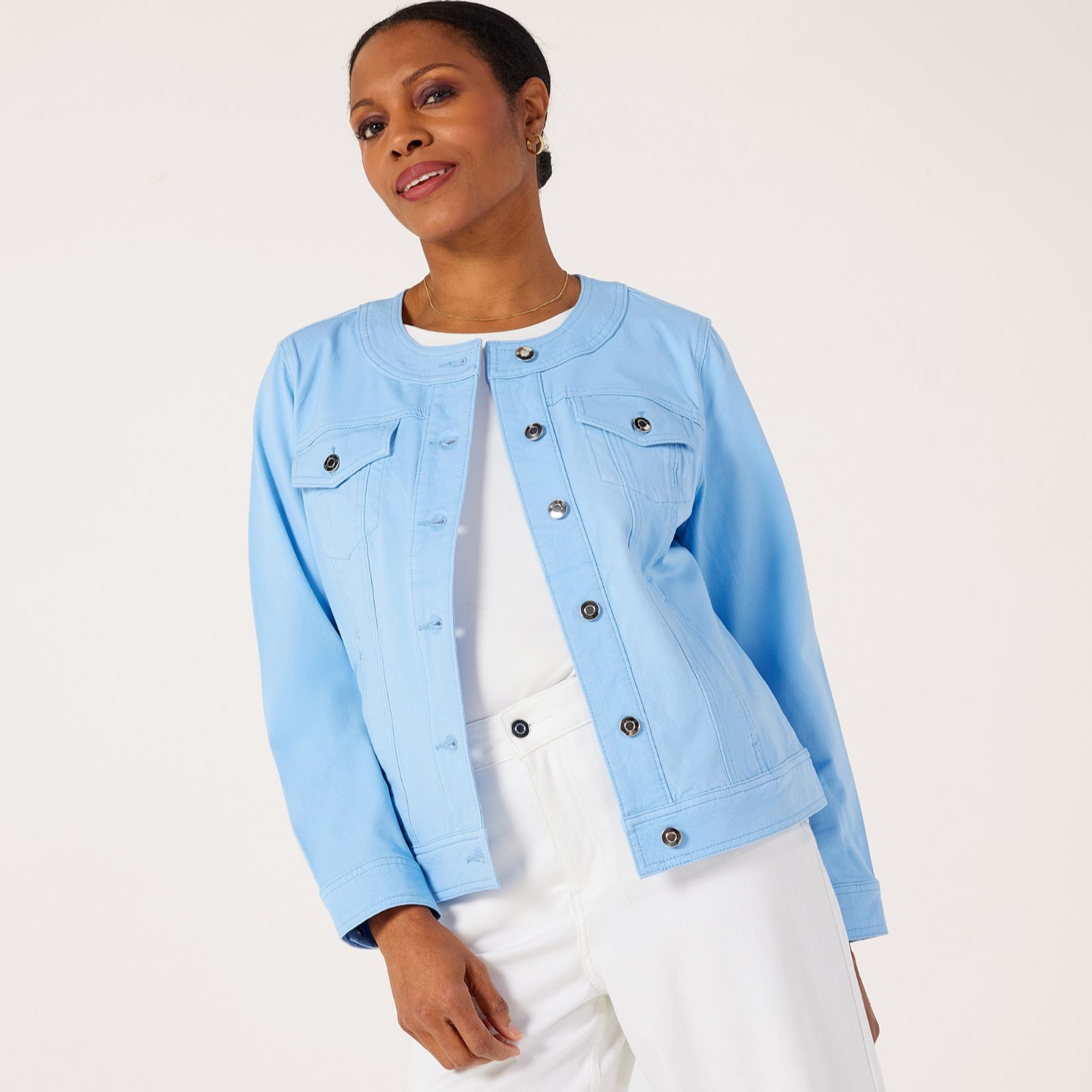 Ruth Langsford Collarless Cotton Rich Jacket