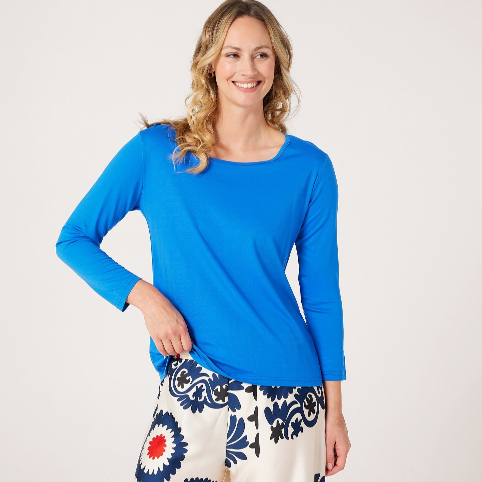 Malissa J 3/4 Sleeve Jersey Top