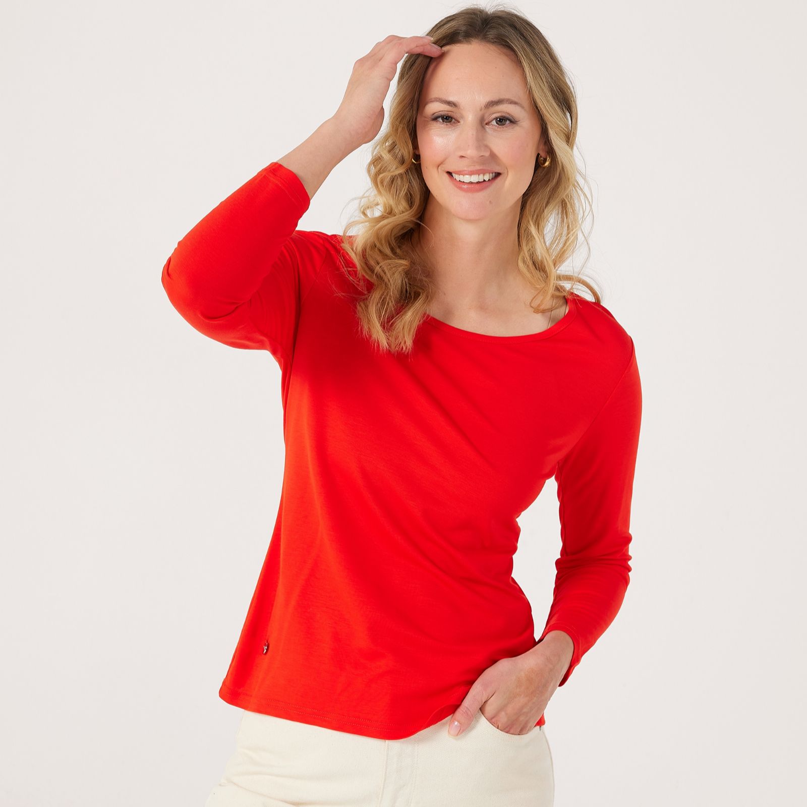 Malissa J 3/4 Sleeve Jersey Top