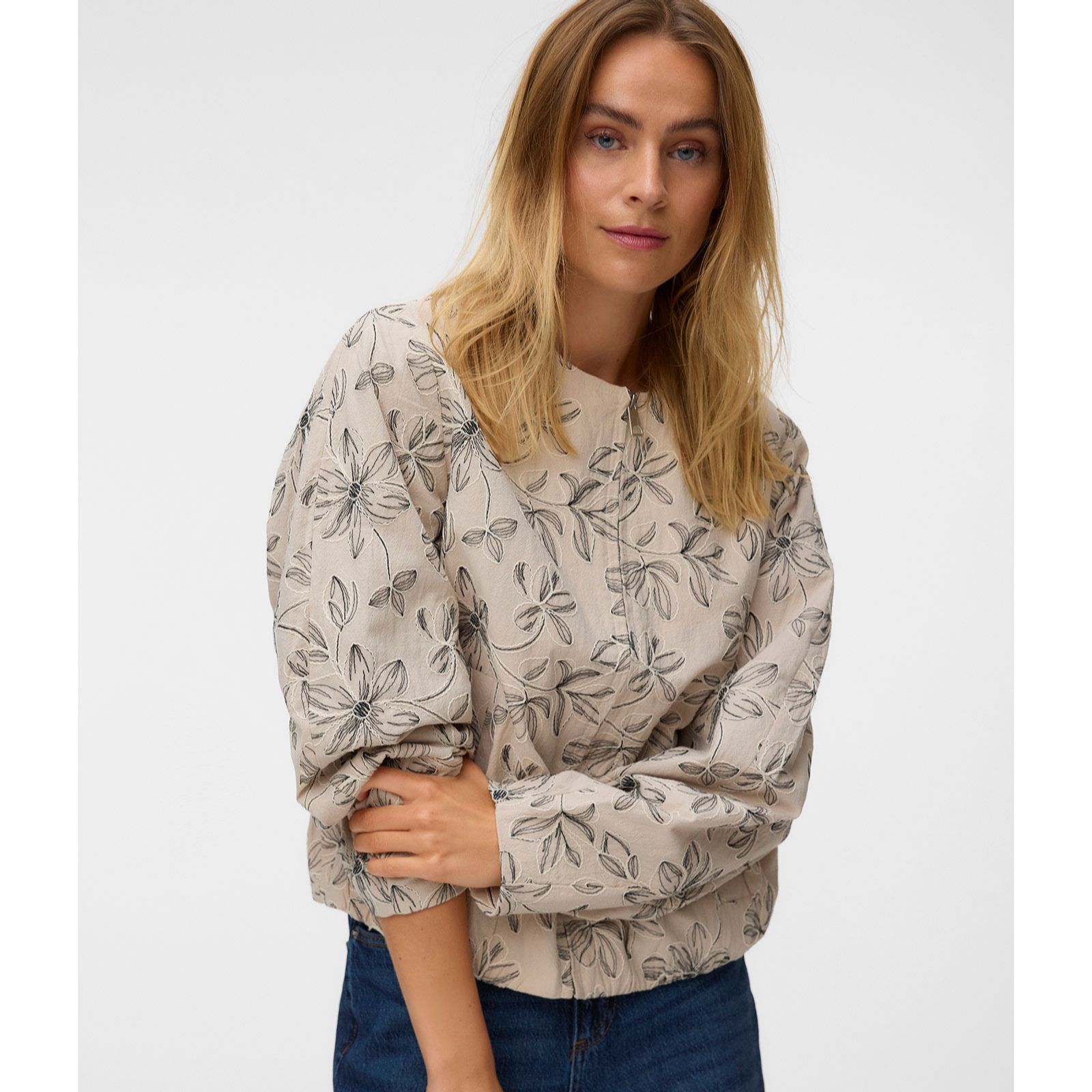 Vero Moda Betty Textured Bomber Jacket