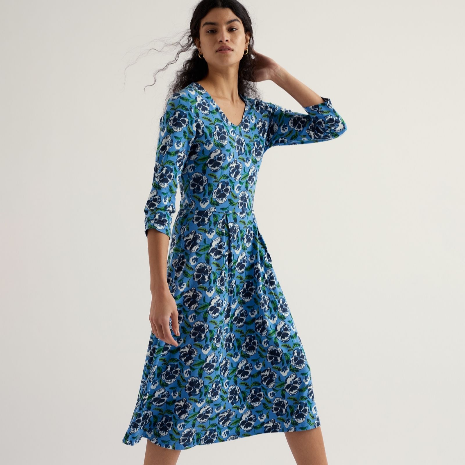 Seasalt Cornwall Spring Pansy Pier View Dress