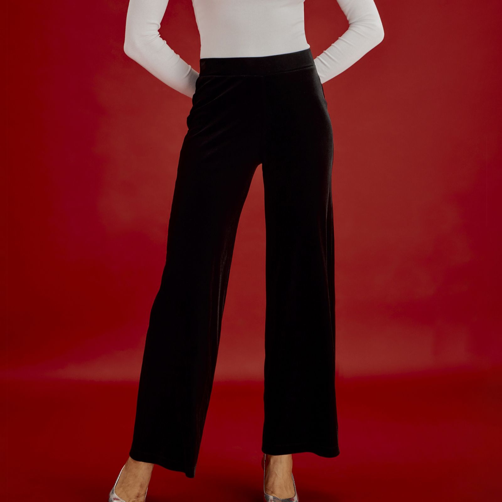 Finery London Kenzie Stretch Velvet Trouser Standard