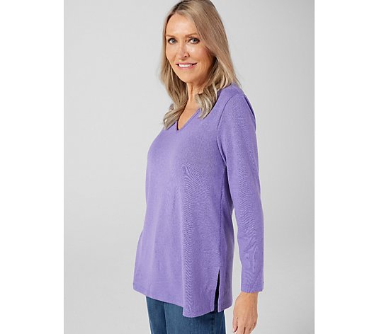 Kim & Co Soft Touch Long Sleeves Tunic with Side Slits