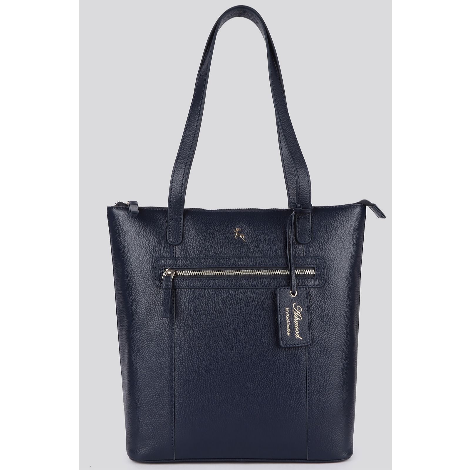 Ashwood Zip Front Leather Tote Bag QVC UK