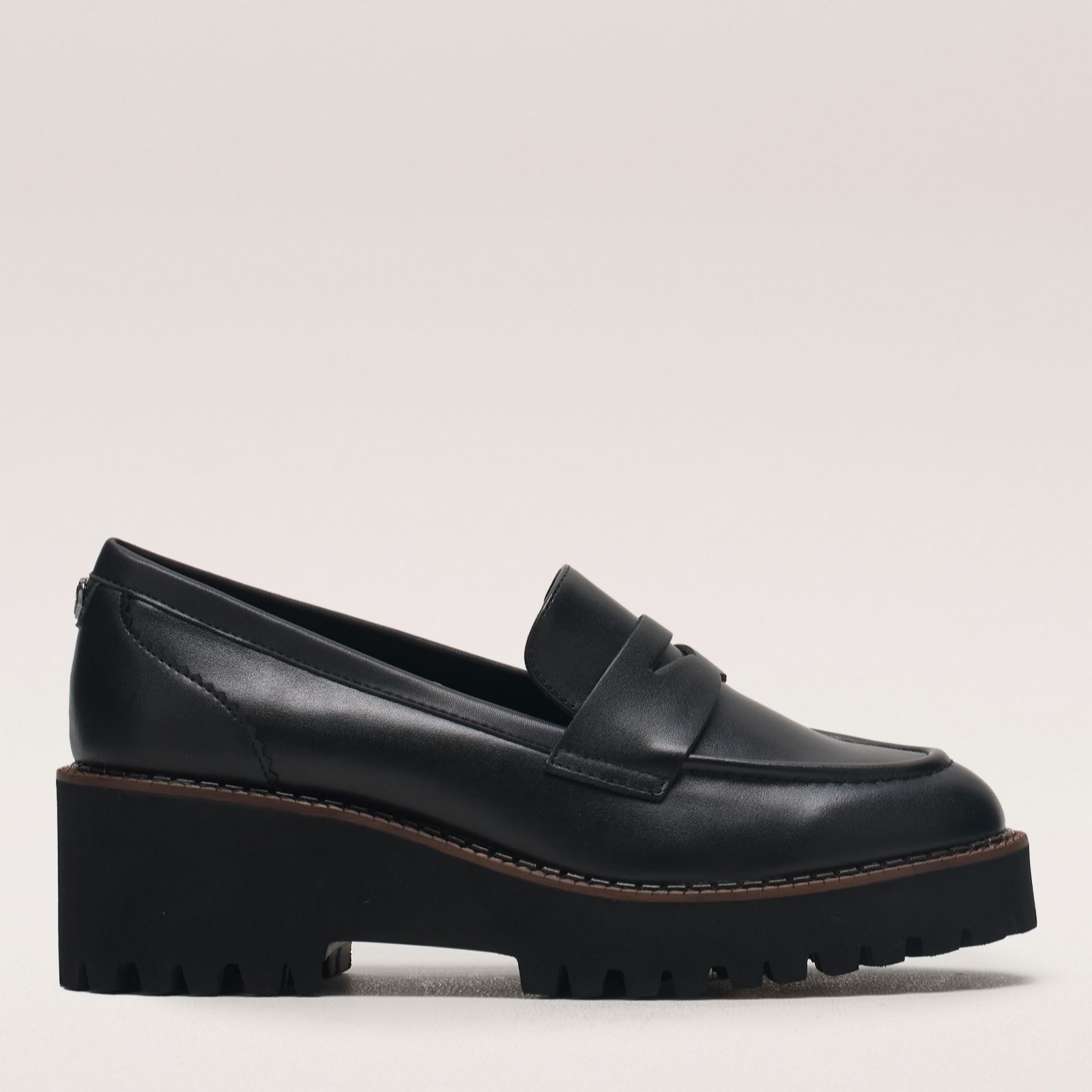 Outlet Moda In Pelle Florette Leather Wedge Loafer
