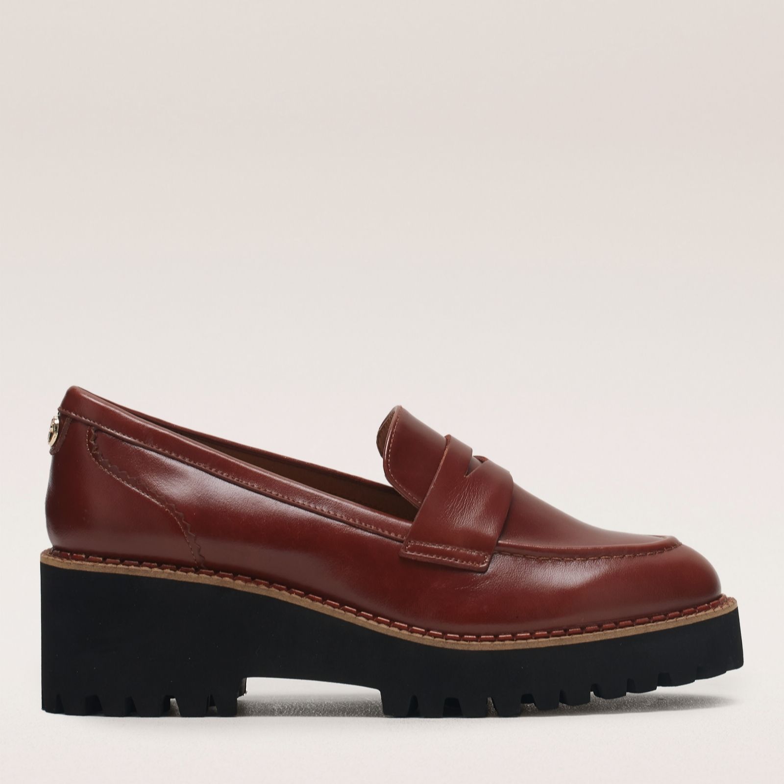 Outlet Moda In Pelle Florette Leather Wedge Loafer