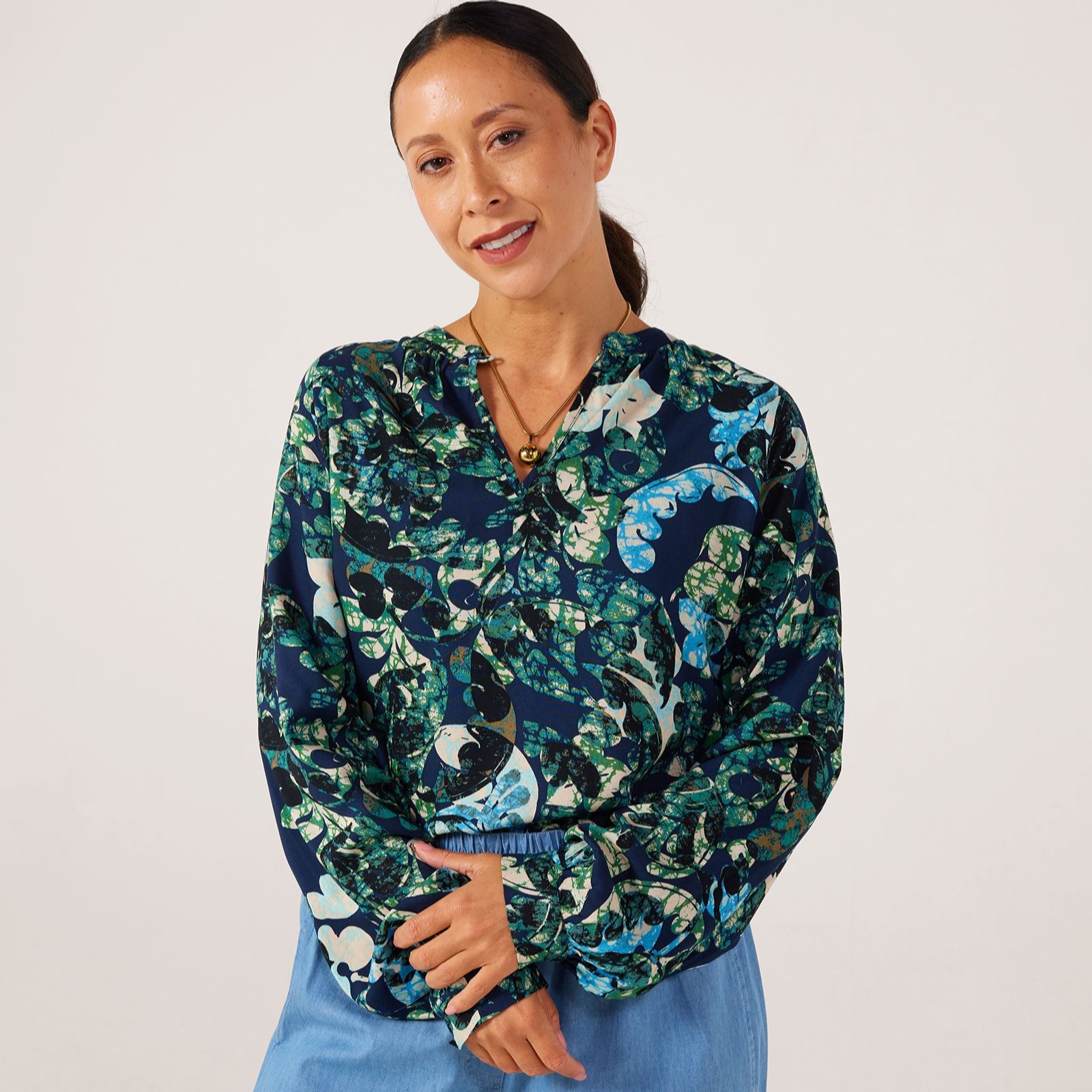 Masai Copenhagen Dasine Printed Classic Viscose Top