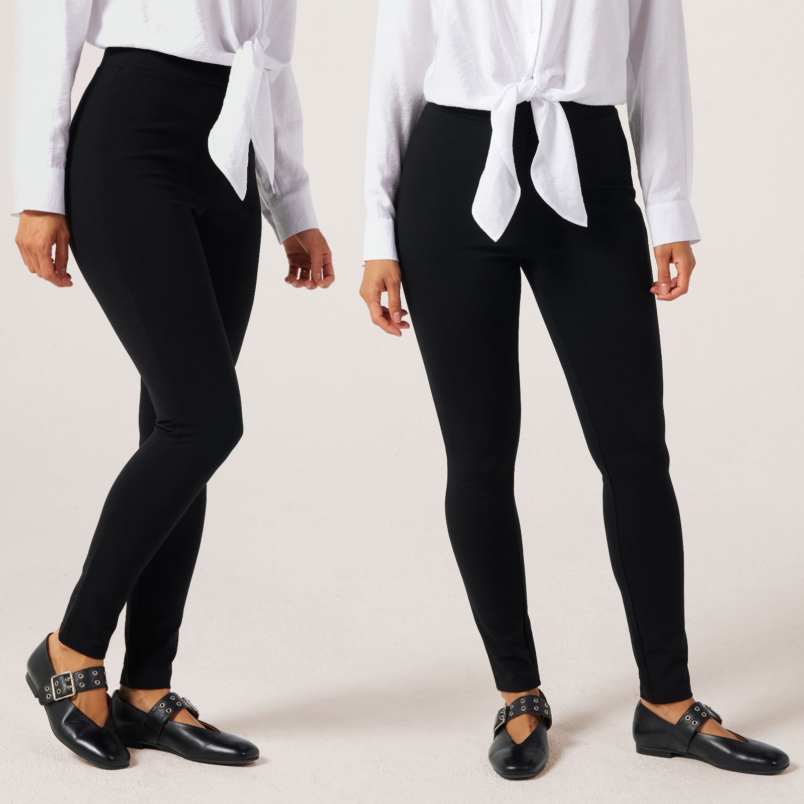 Denim & Co. 2 Pack Ponte Leggings