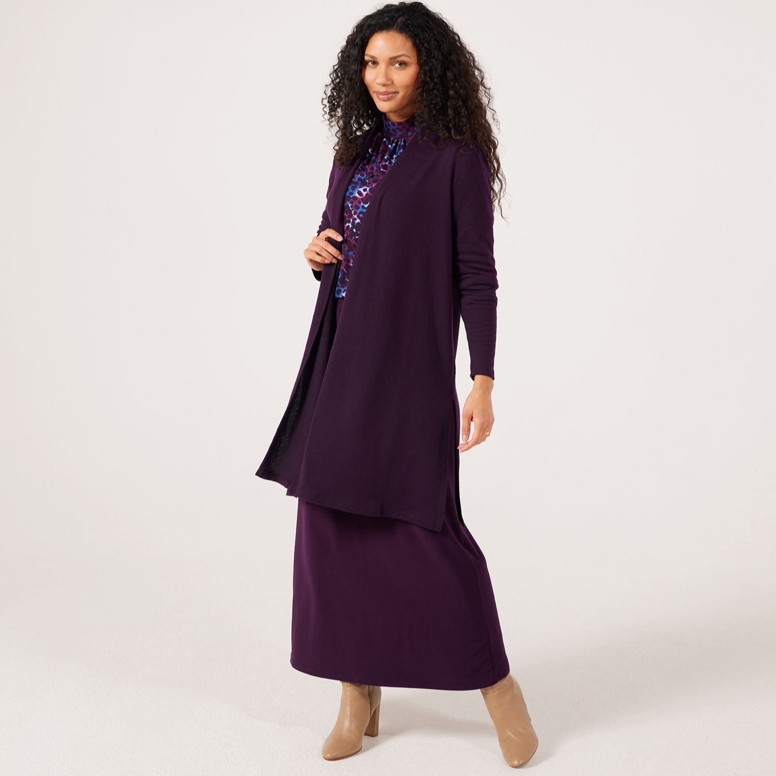 Kim & Co Soft Touch L/S Long Cardigan