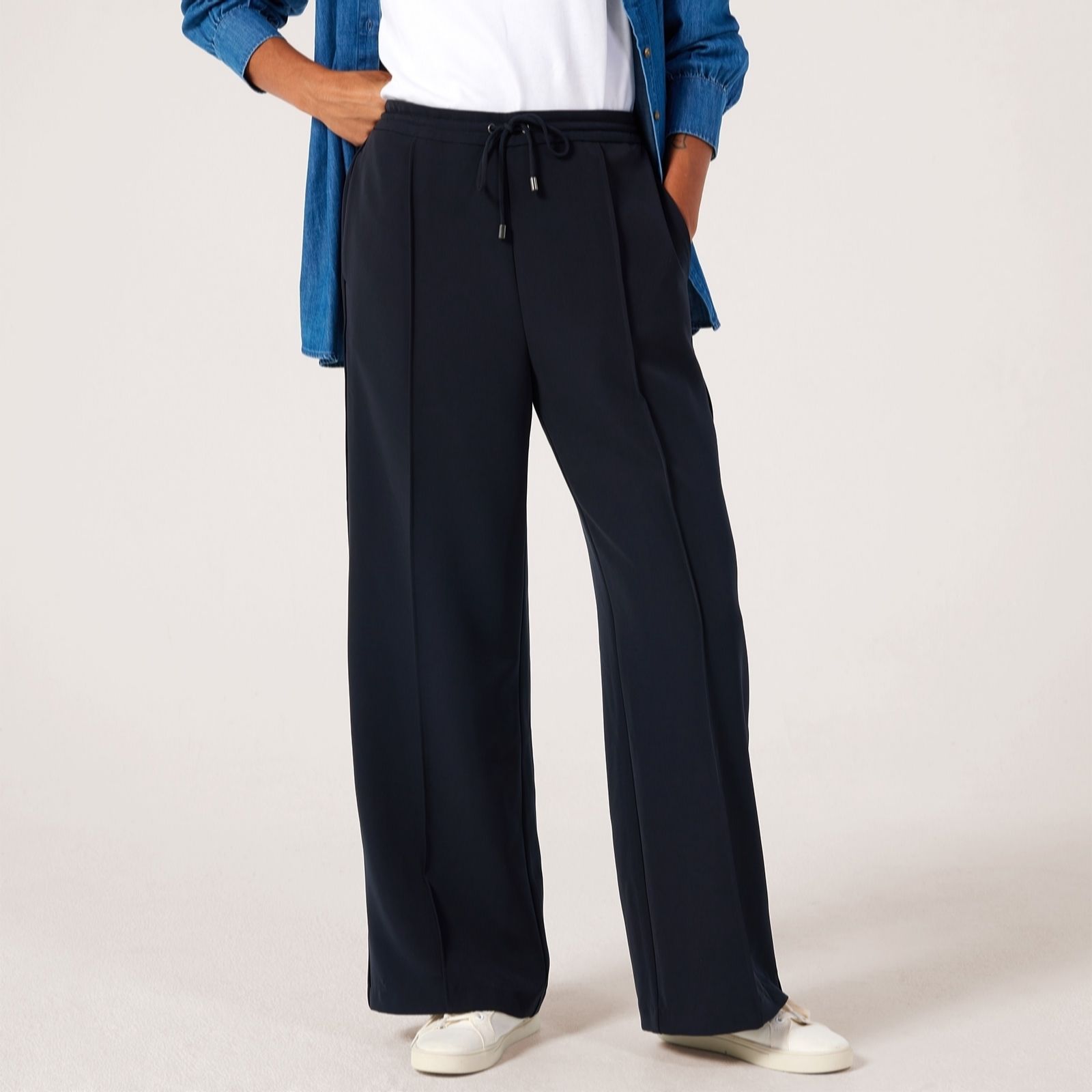 Ben De Lisi Wide Leg Piped Trouser Standard