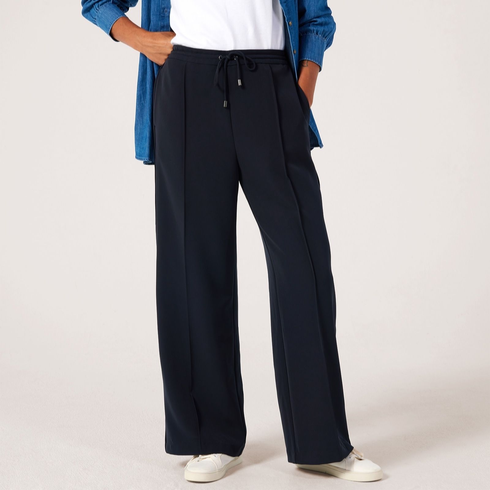 Ben De Lisi Wide Leg Piped Trouser Standard