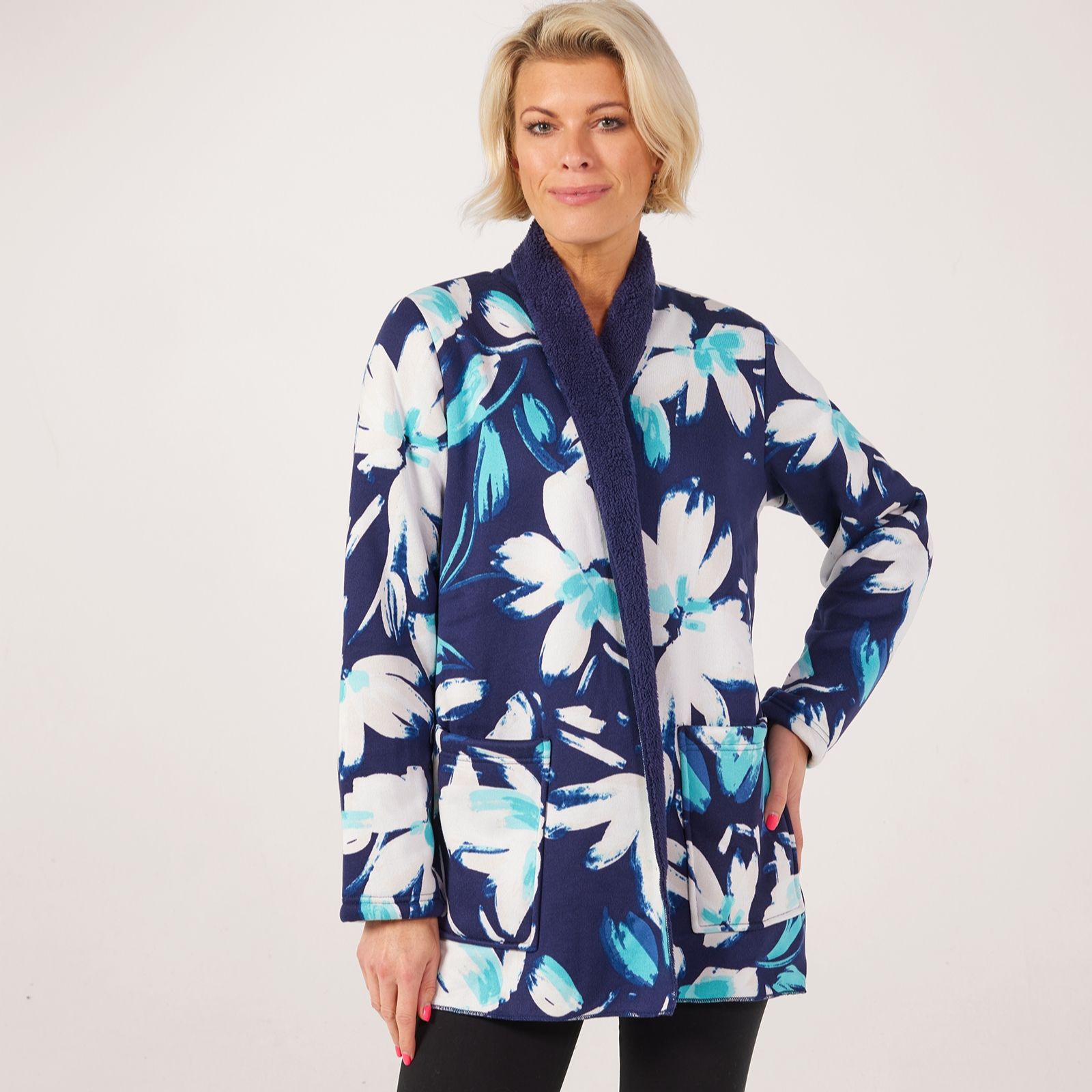 Carole Hochman Hacci Bonded Sherpa Cardi