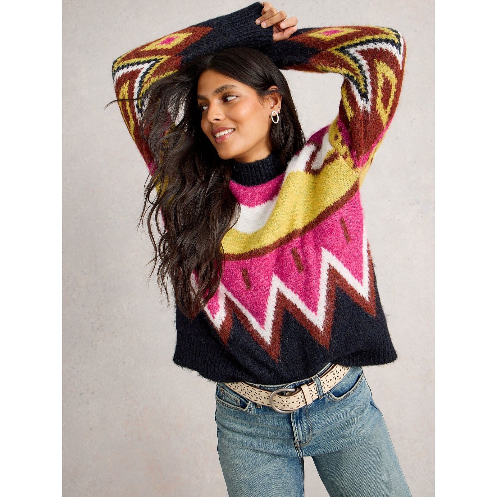White Stuff Alice Abstract Jumper