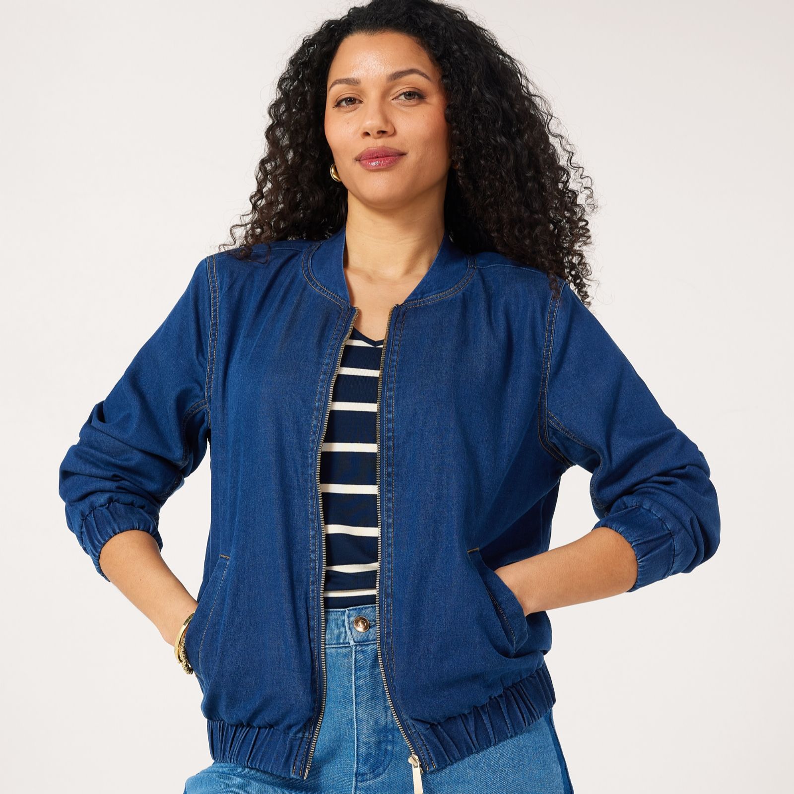 Ruth Langsford Lyocell Denim Summer Bomber