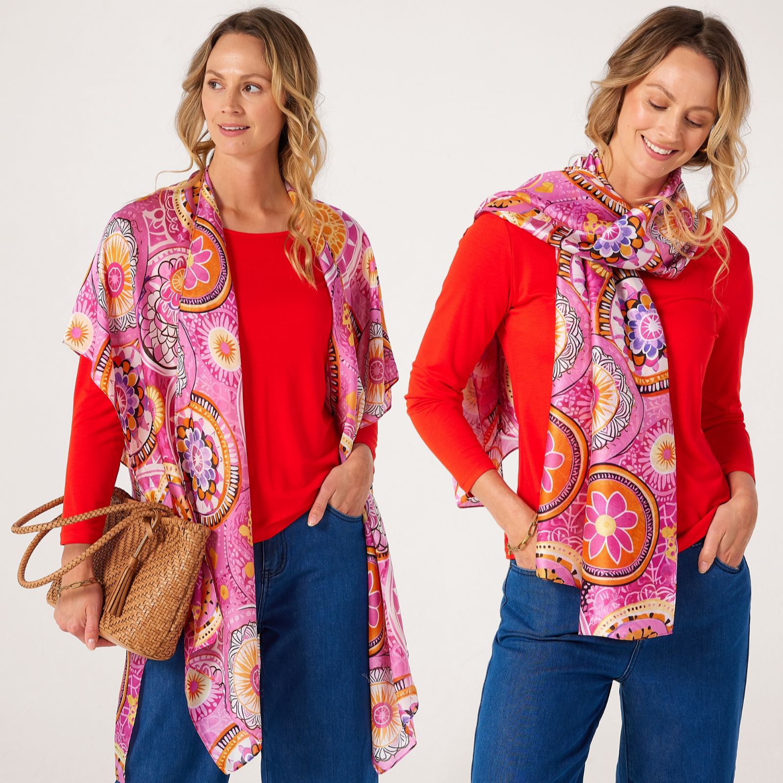 Malissa J 2 Piece Cover Up Kimono & Scarf