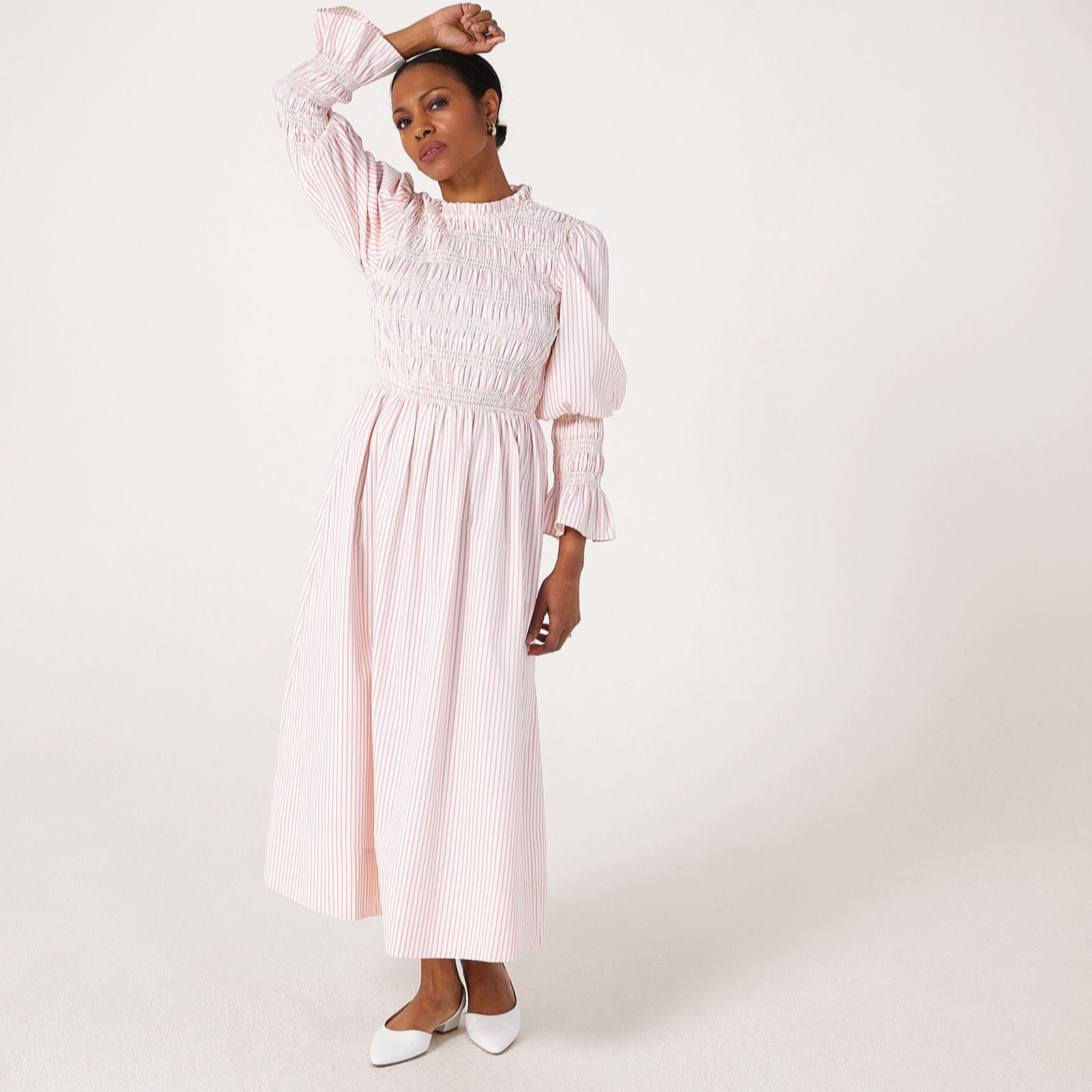 YAS Wito Shirred Stripe Dress