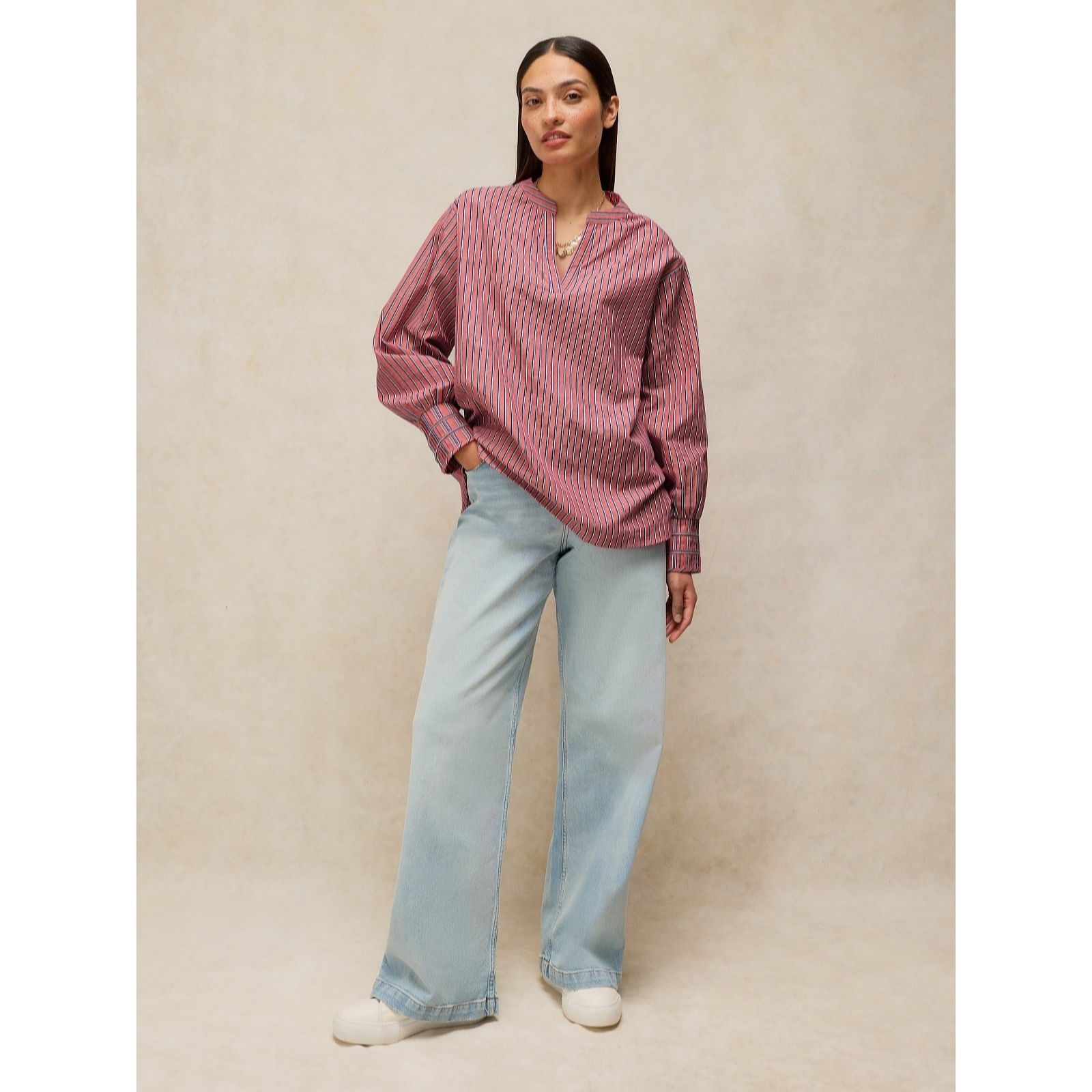 White Stuff Raya Pop Over Shirt