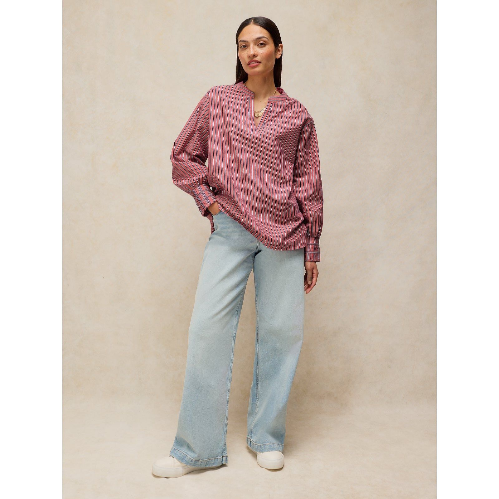 White Stuff Raya Pop Over Shirt