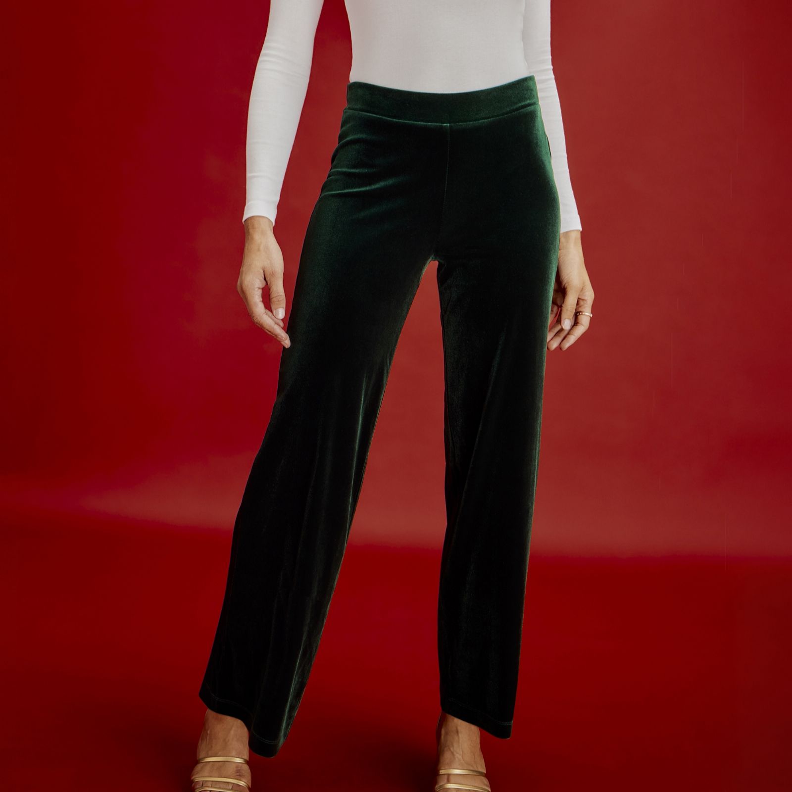 Finery London Kenzie Stretch Velvet Trouser Petite