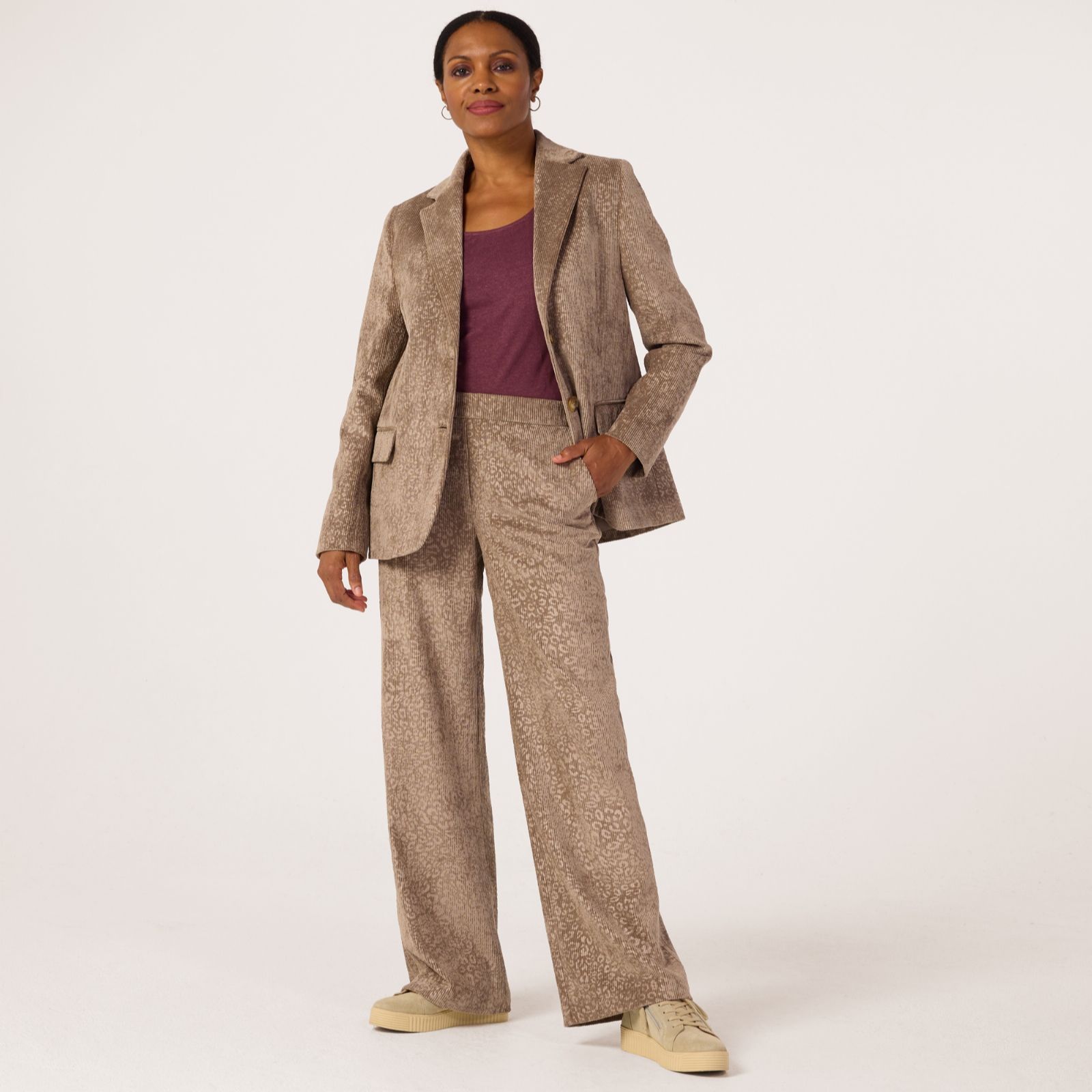 Helene Berman Animal Cord Trousers