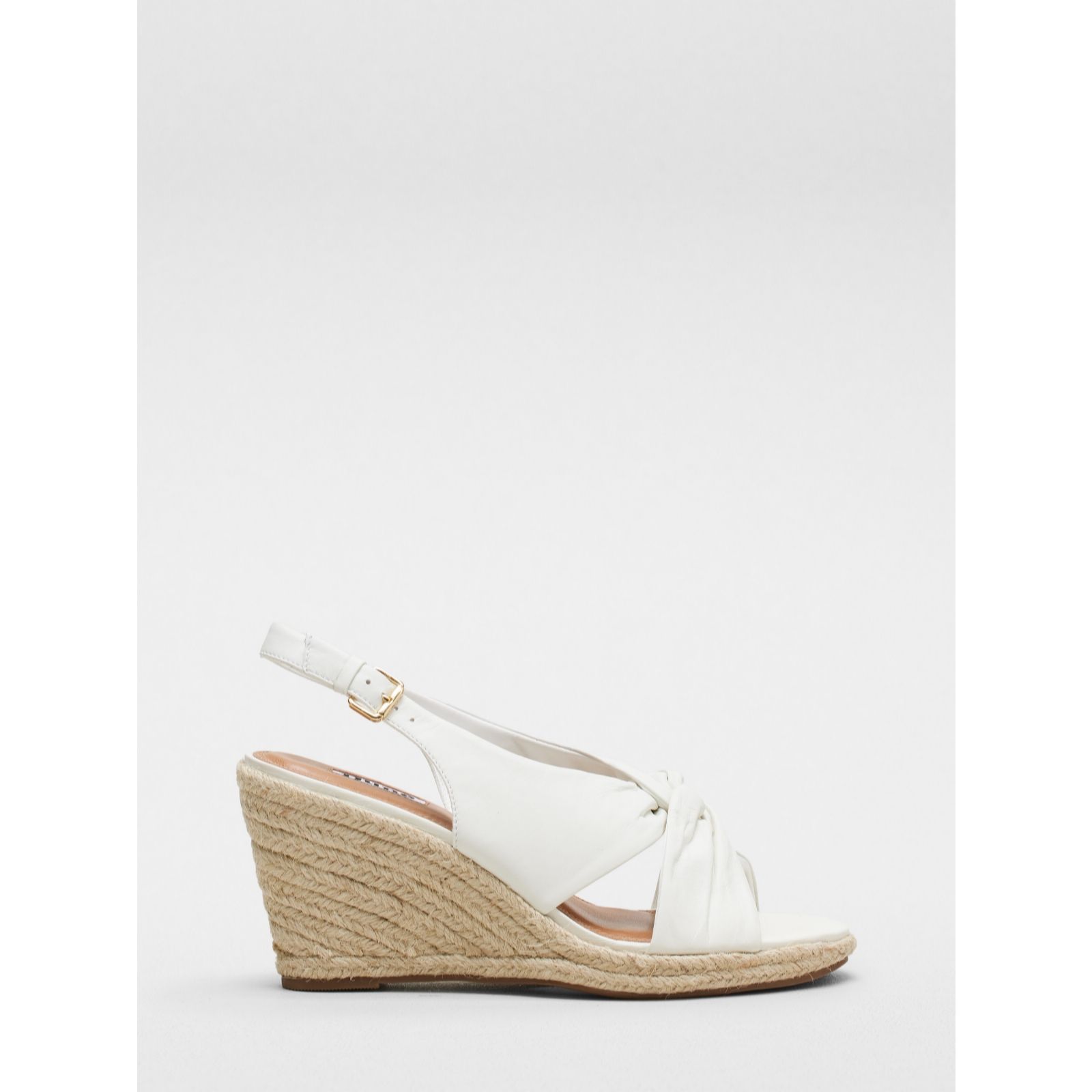 Dune London Kazoo Leather Wedge Sandal - QVC UK