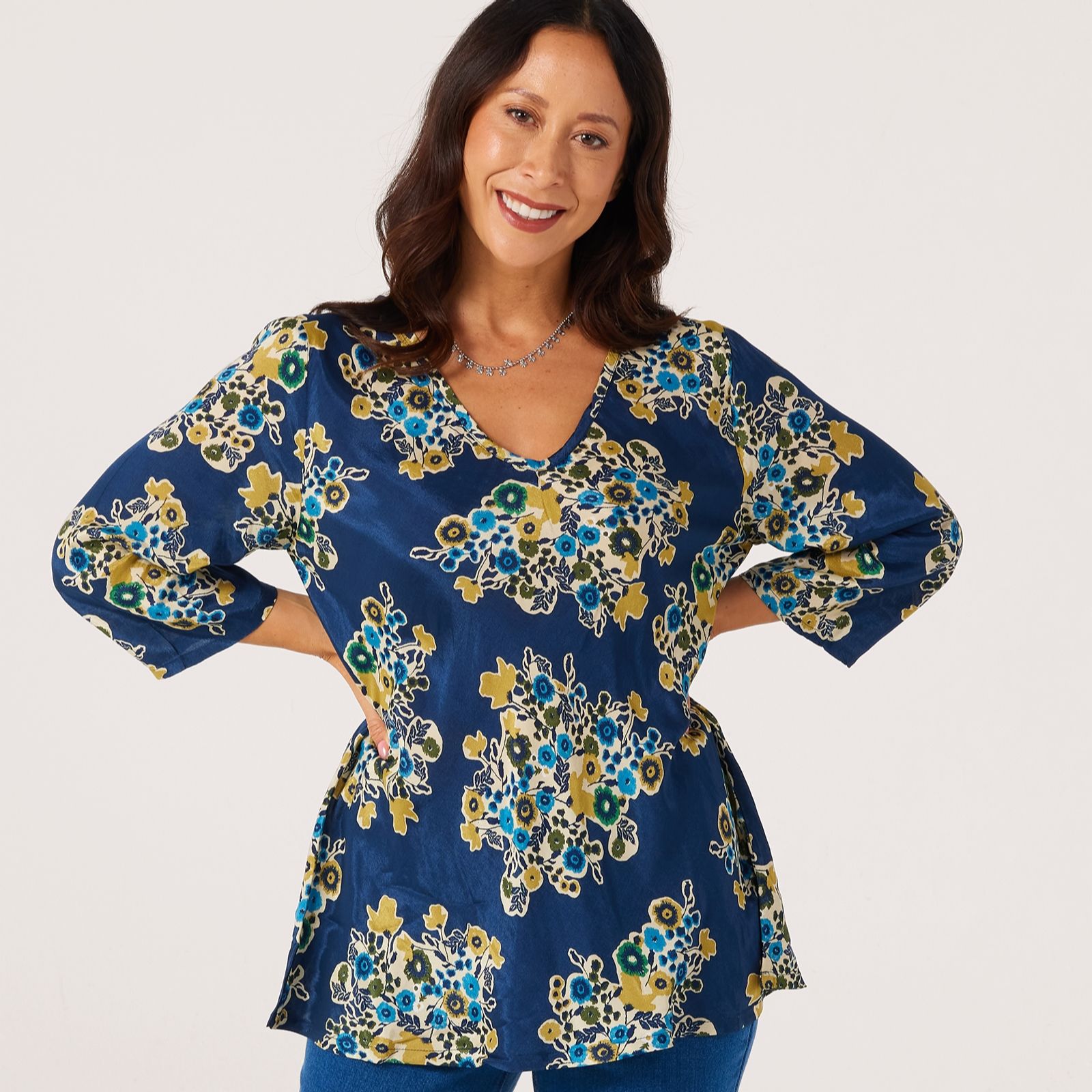 Masai Copenhagen Kata Printed Shantung Bias Cut Top