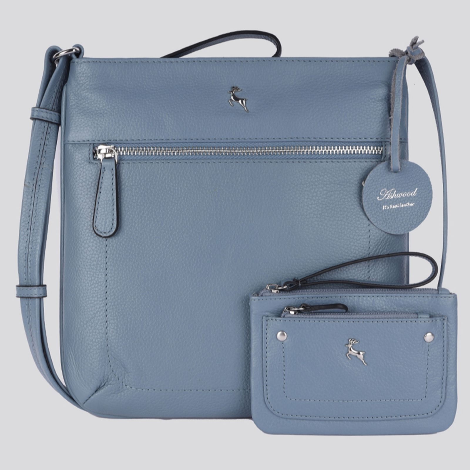 Outlet Ashwood Leather Crossbody Bag and Purse Set