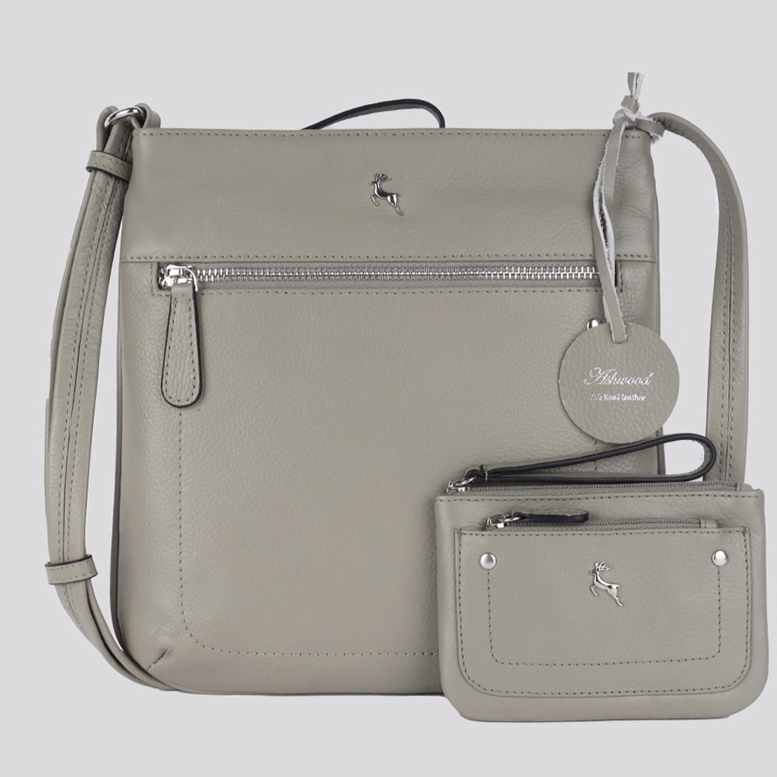 Outlet Ashwood Leather Crossbody Bag and Purse Set