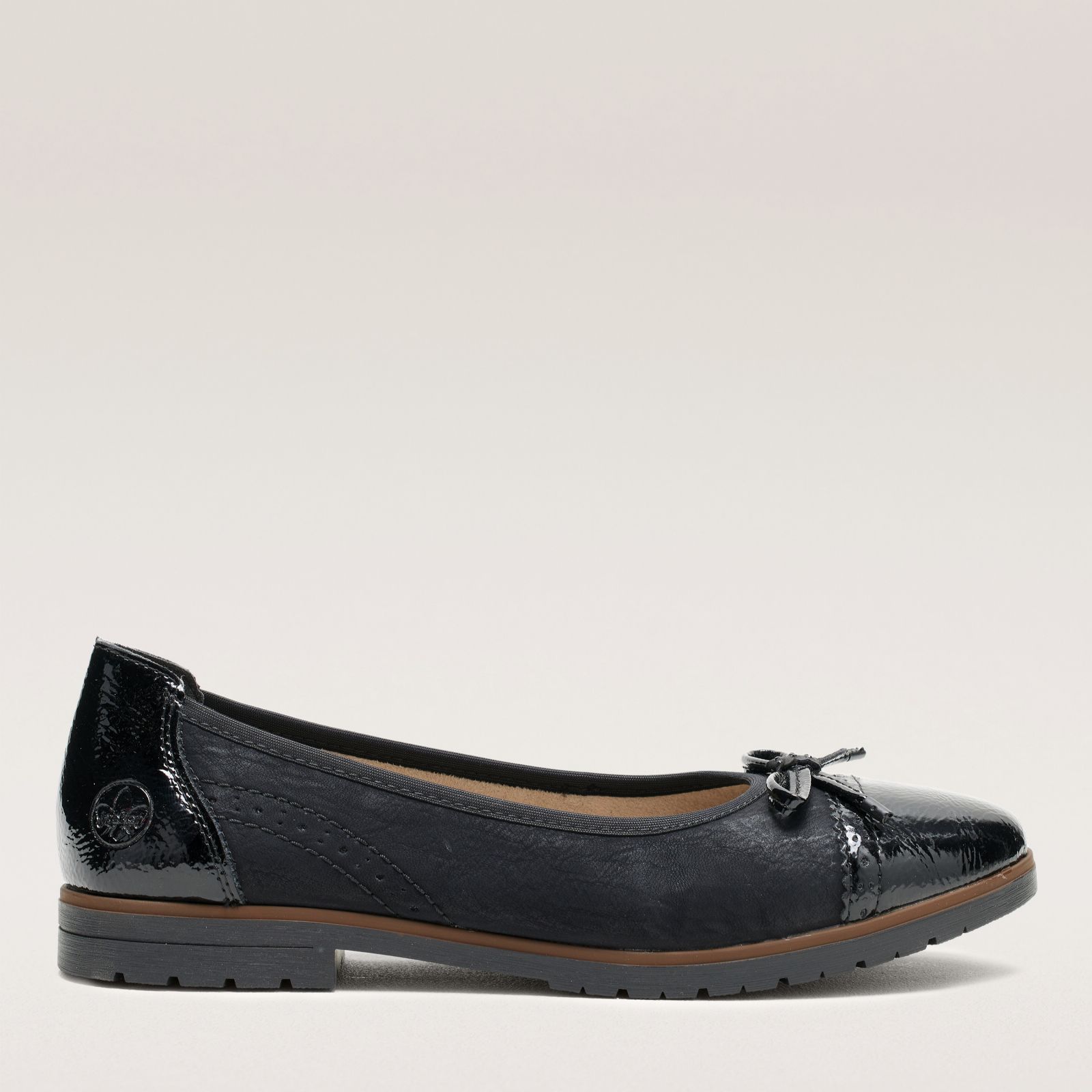 Rieker Black Ballet Flat Shoe