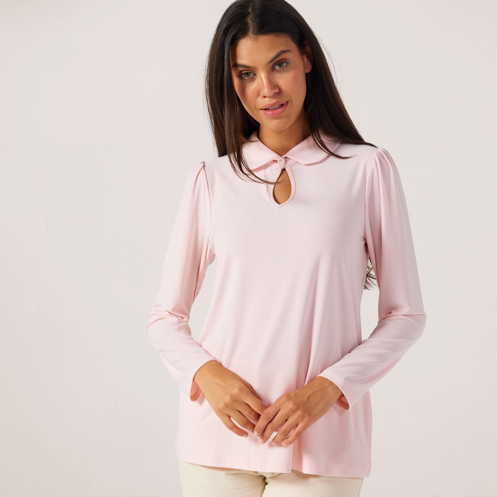 Kim & Co Deluxe Brazil Jersey Peter Pan Collar Top