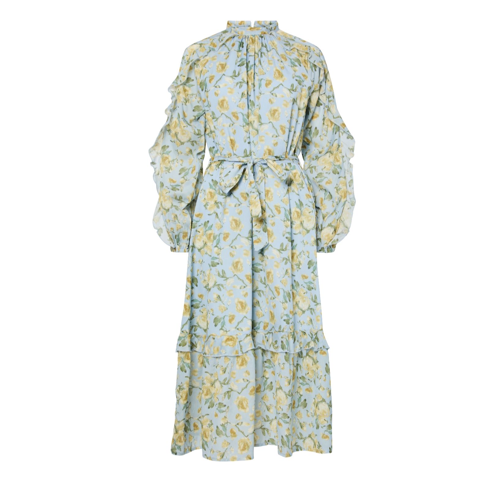 YAS Matira Tiered Midi Dress