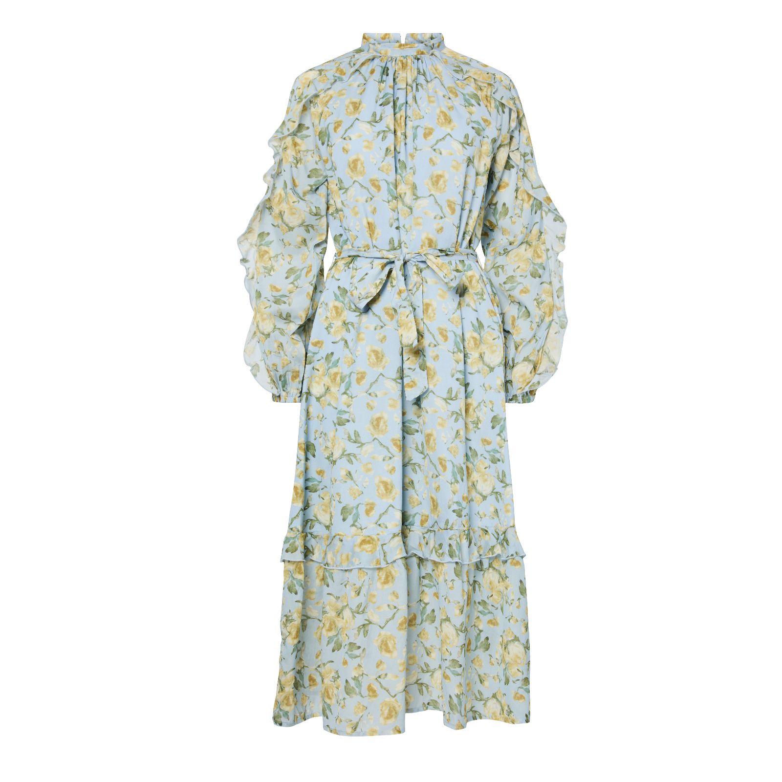 YAS Matira Tiered Midi Dress