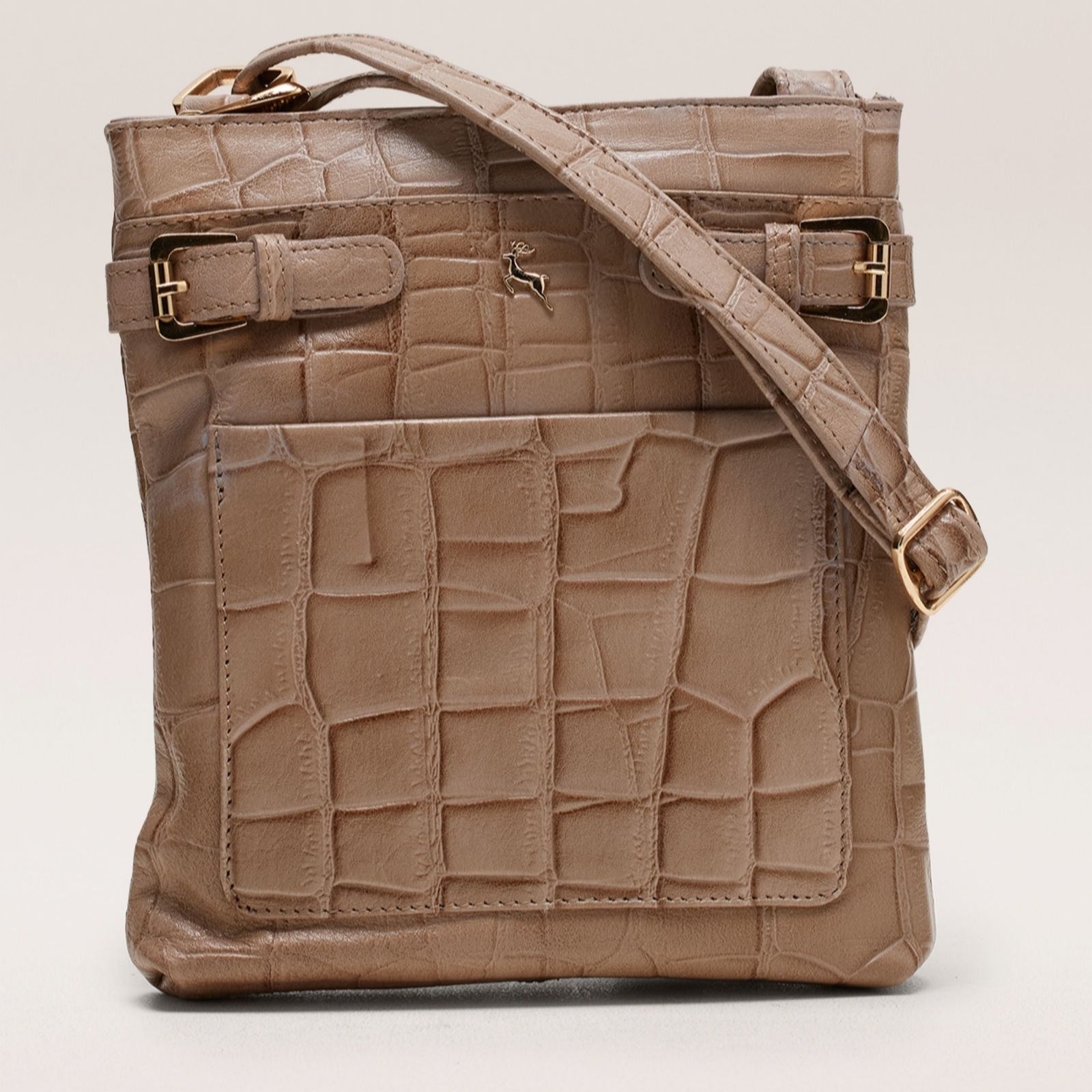 Outlet Ashwood Leather Cross-Body Bag with Front Pocket