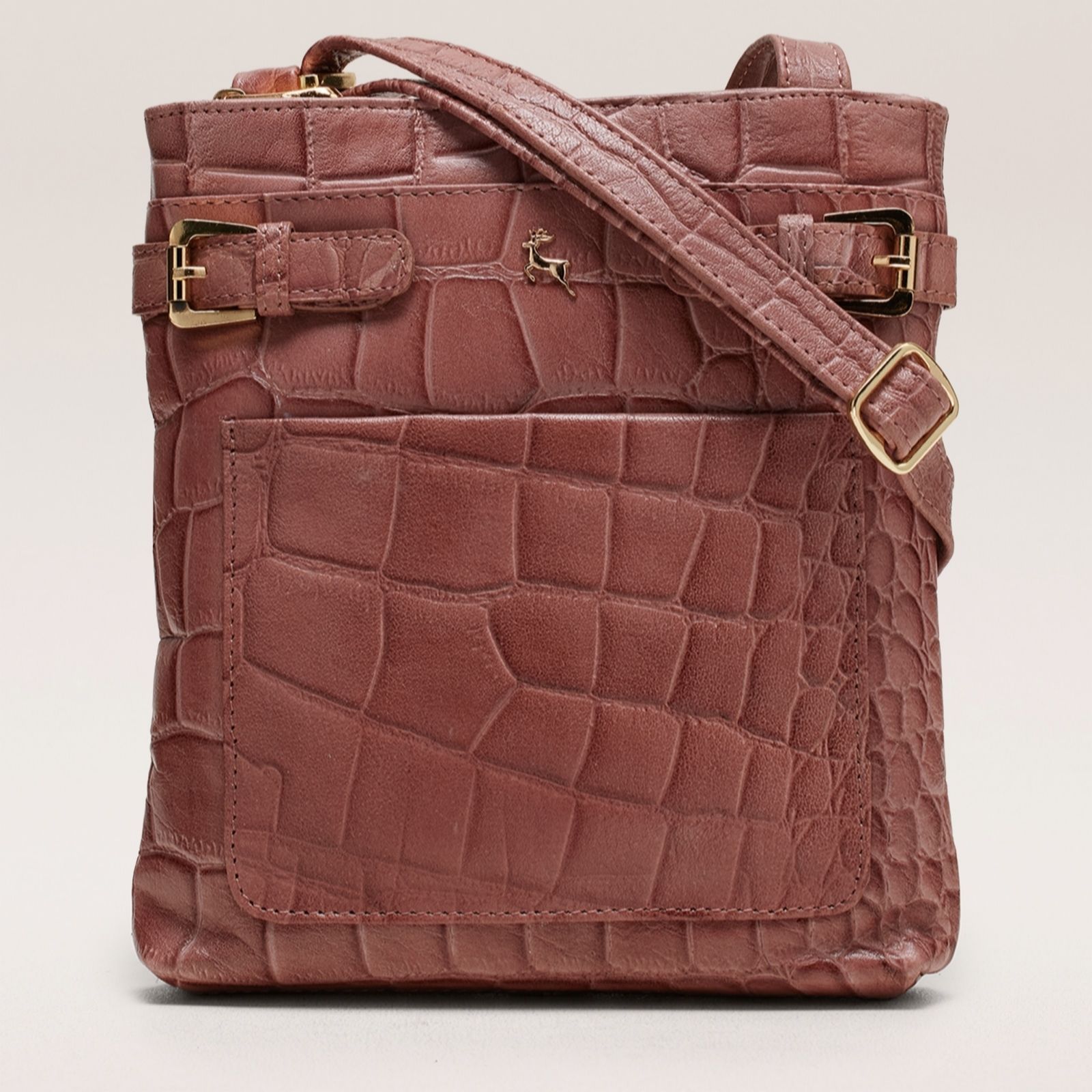 Outlet Ashwood Leather Cross-Body Bag with Front Pocket