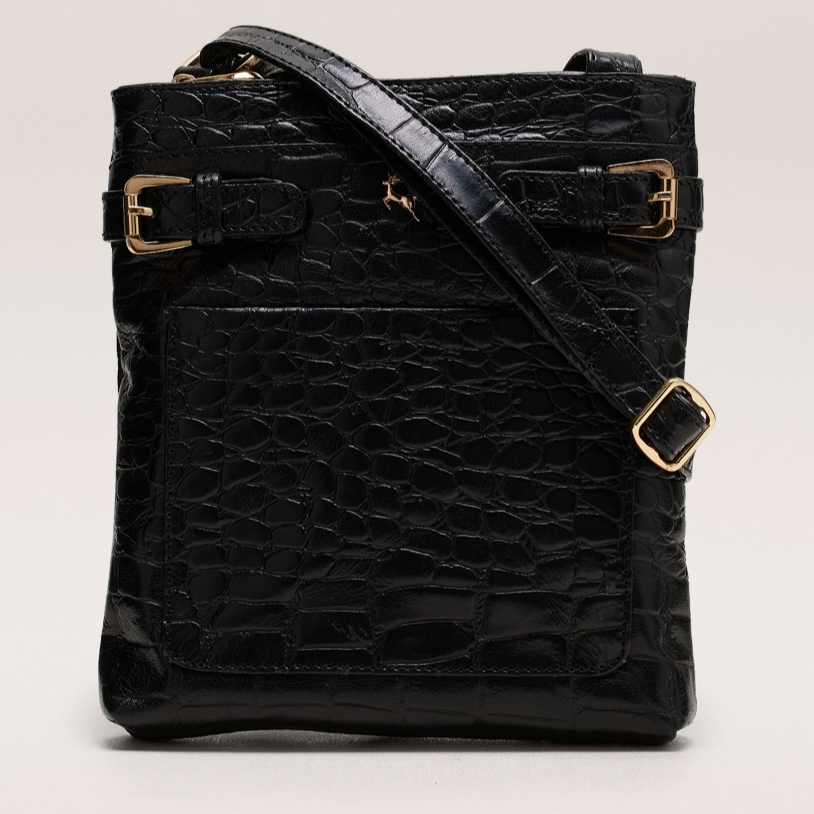 Outlet Ashwood Leather Cross-Body Bag with Front Pocket