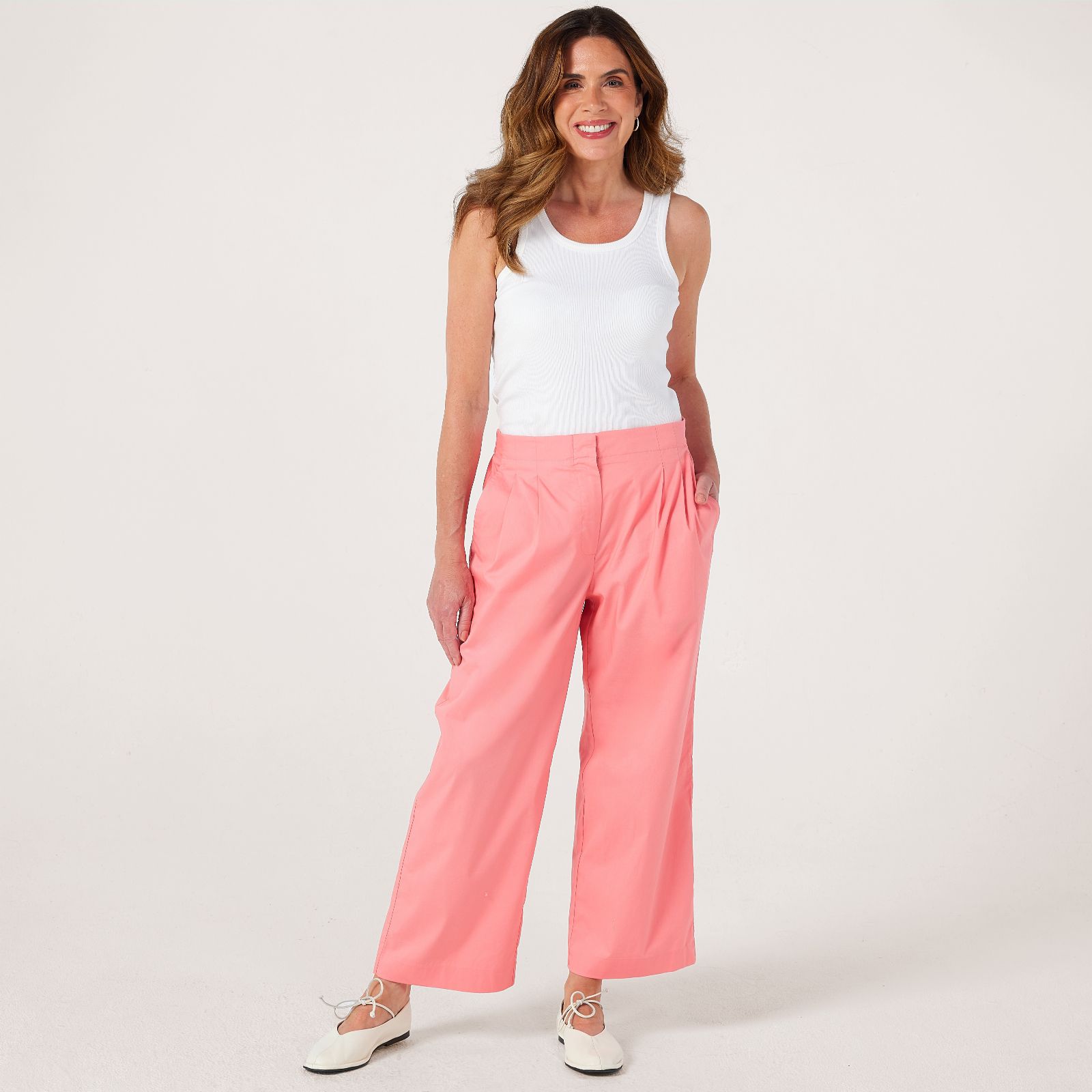 Masai Copenhagen Paritha Cotton Poplin Stretch Cropped Trouser