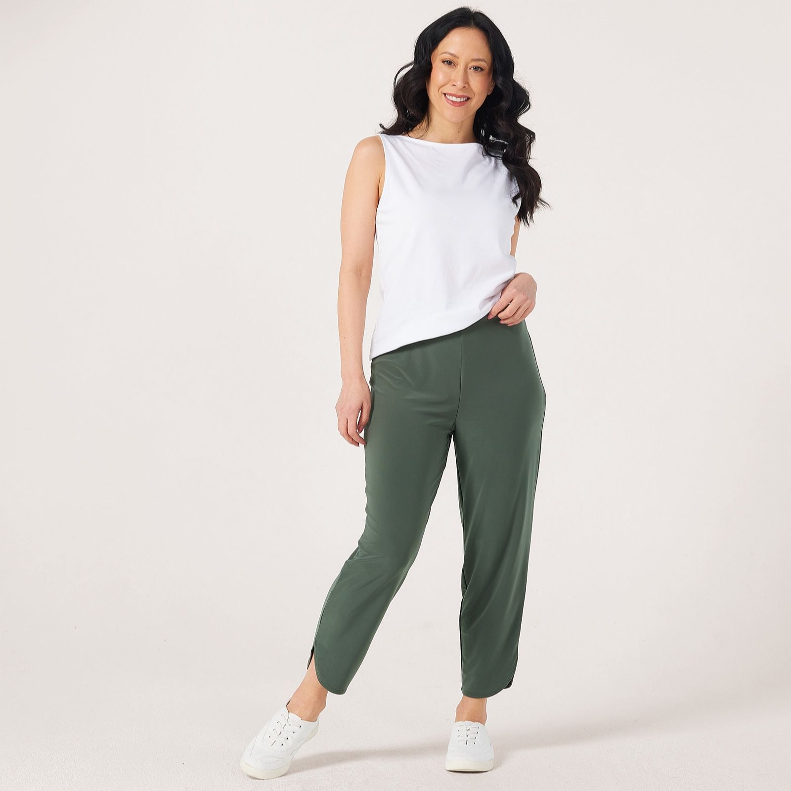 Kim & Co Brazil Jersey Crop Tulip Hem Trousers