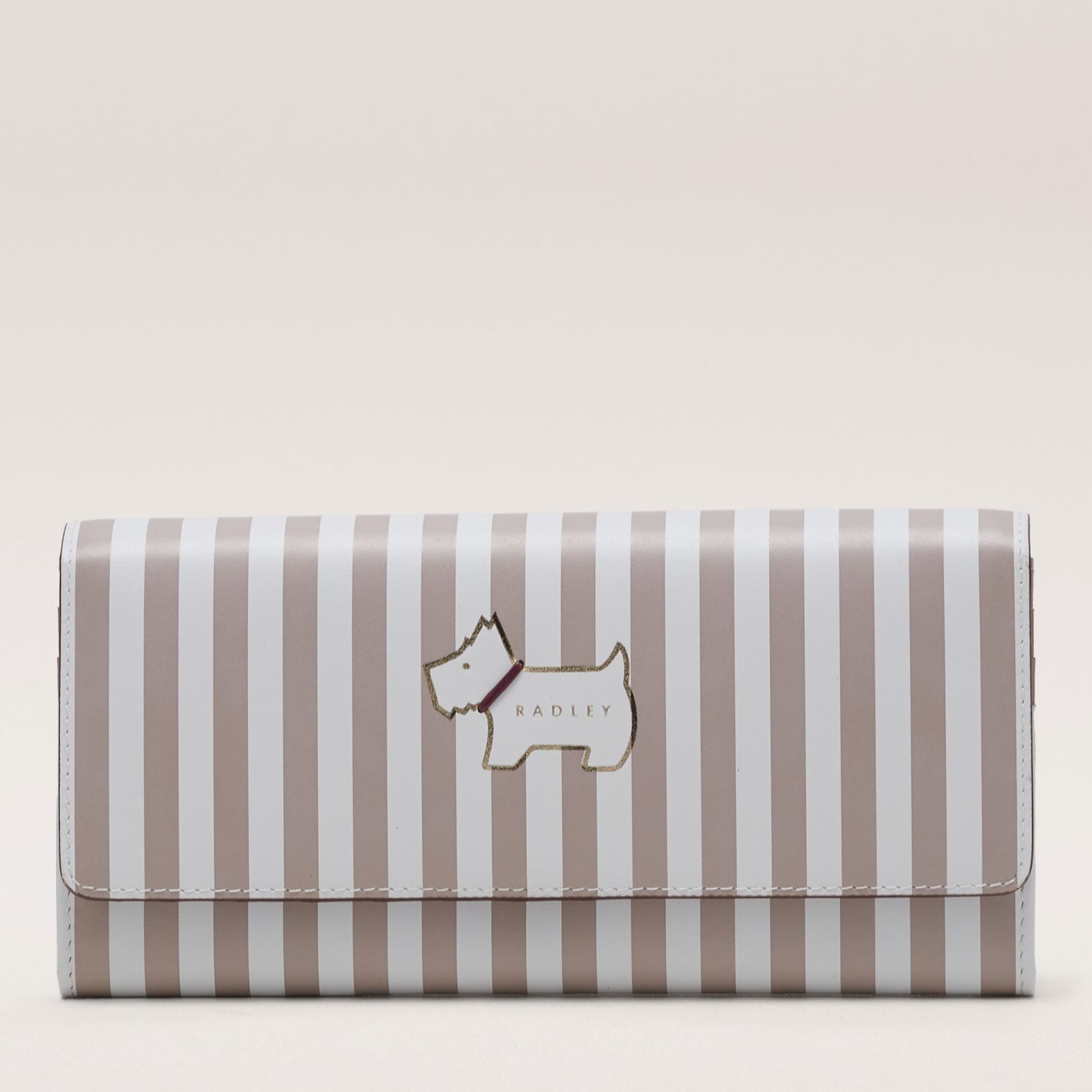 Radley London Heritage Dog Outline Stripe Large Flapover - QVC UK