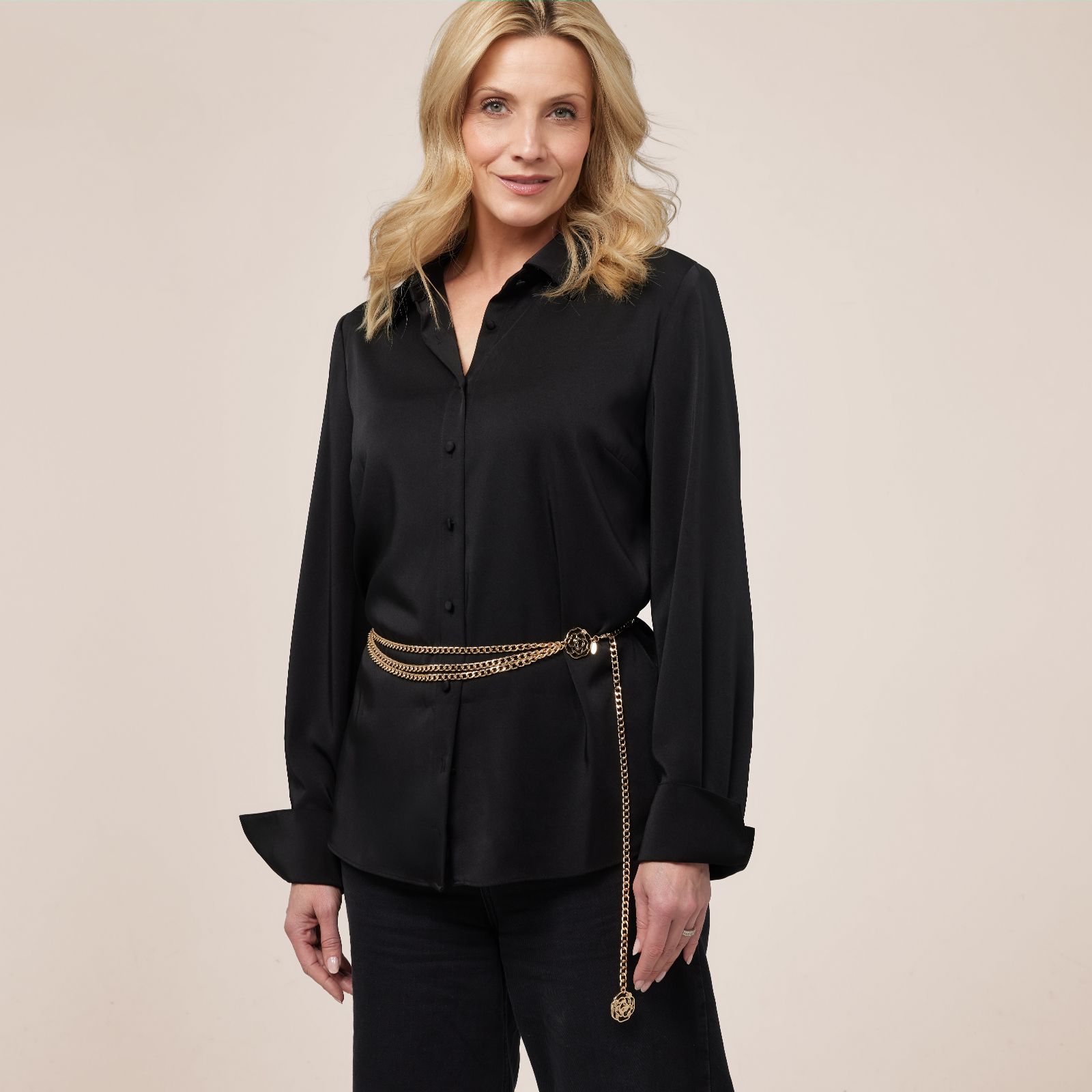 Kim & Co Flower Chain Belt