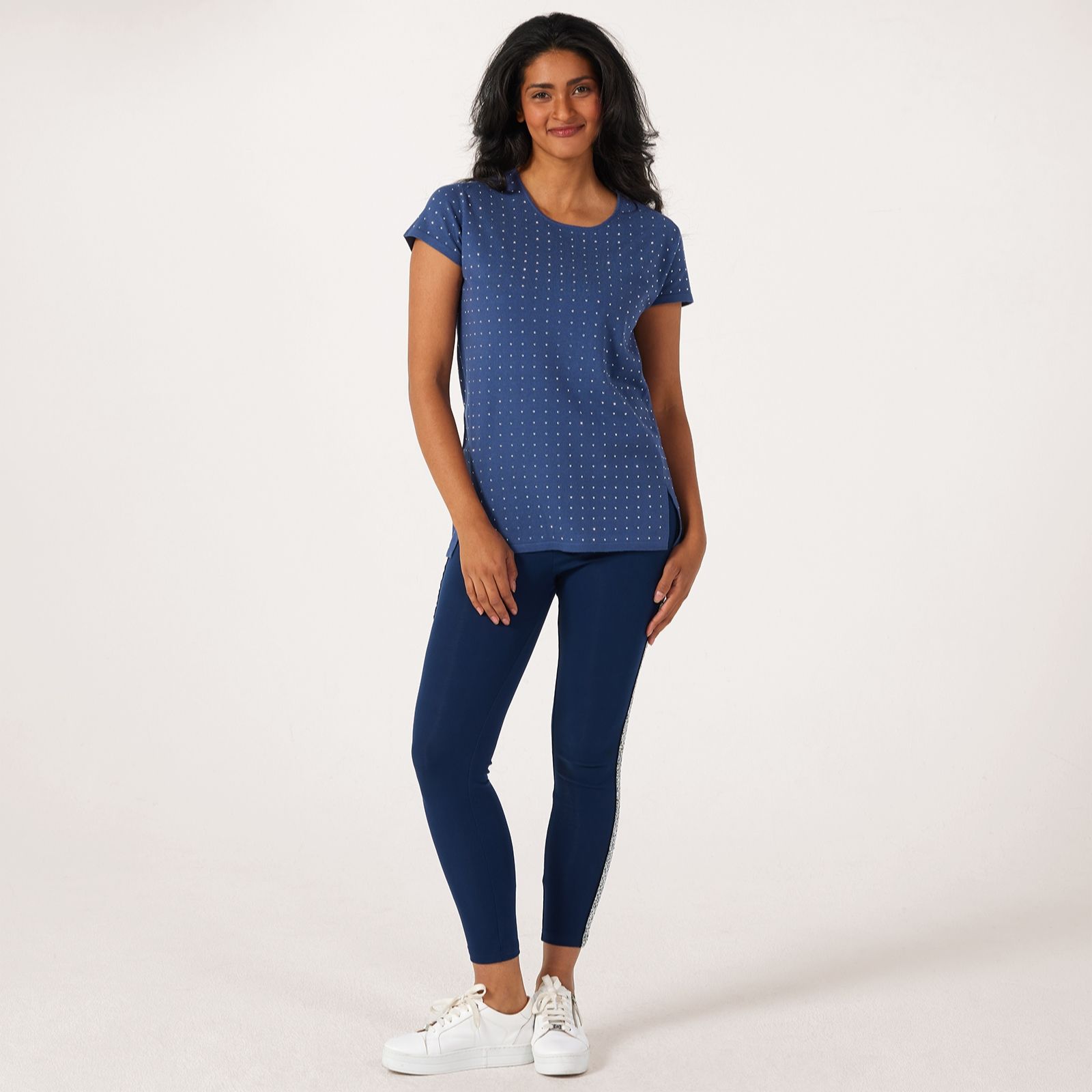 Frank Usher Bling Knit Short Sleeve Top