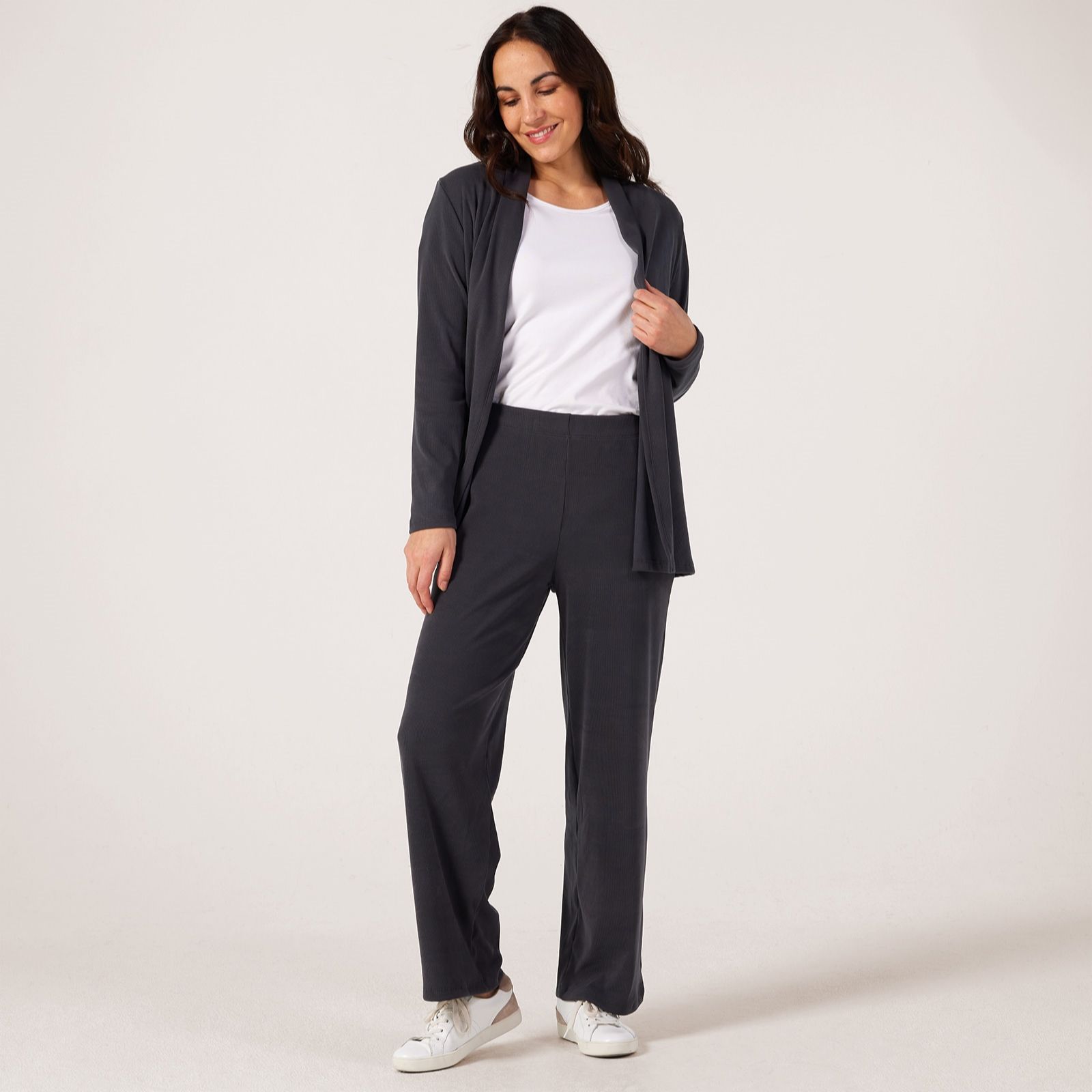 Kim & Co Soft Rib Knit Seamfree Kati Standard Straight Trouser