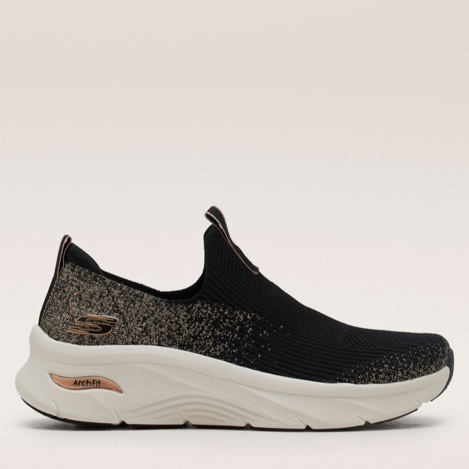Outlet Skechers Arch Fit D'Lux Glimmer Dust Slip On Trainer