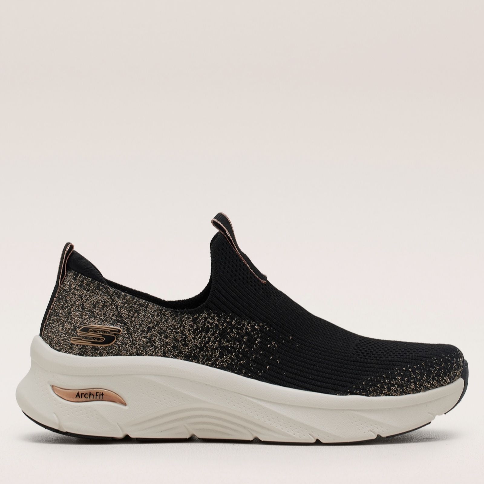 Outlet Skechers Arch Fit D'Lux Glimmer Dust Slip On Trainer