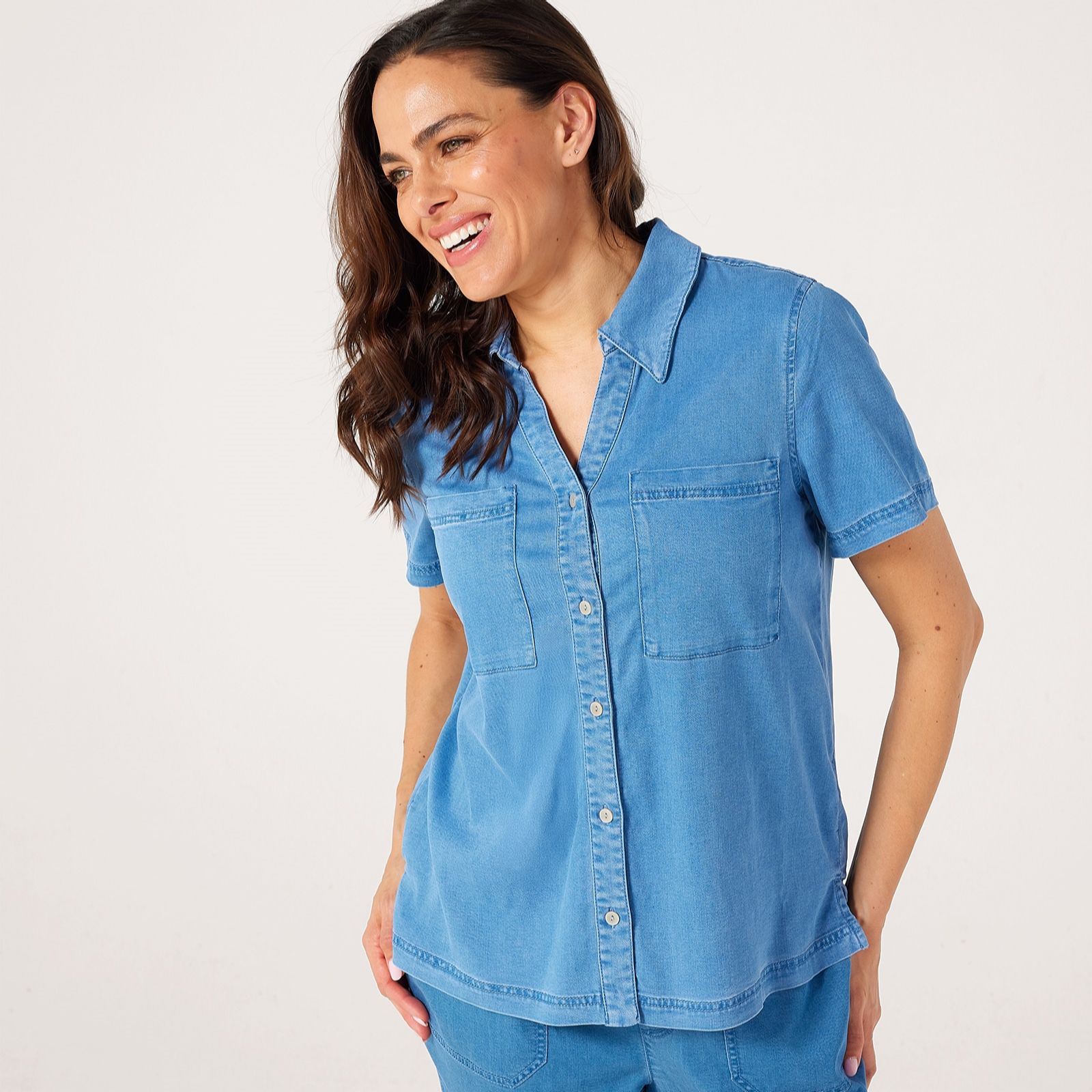 Ruth Langsford Short sleeve lyocell blend shirt